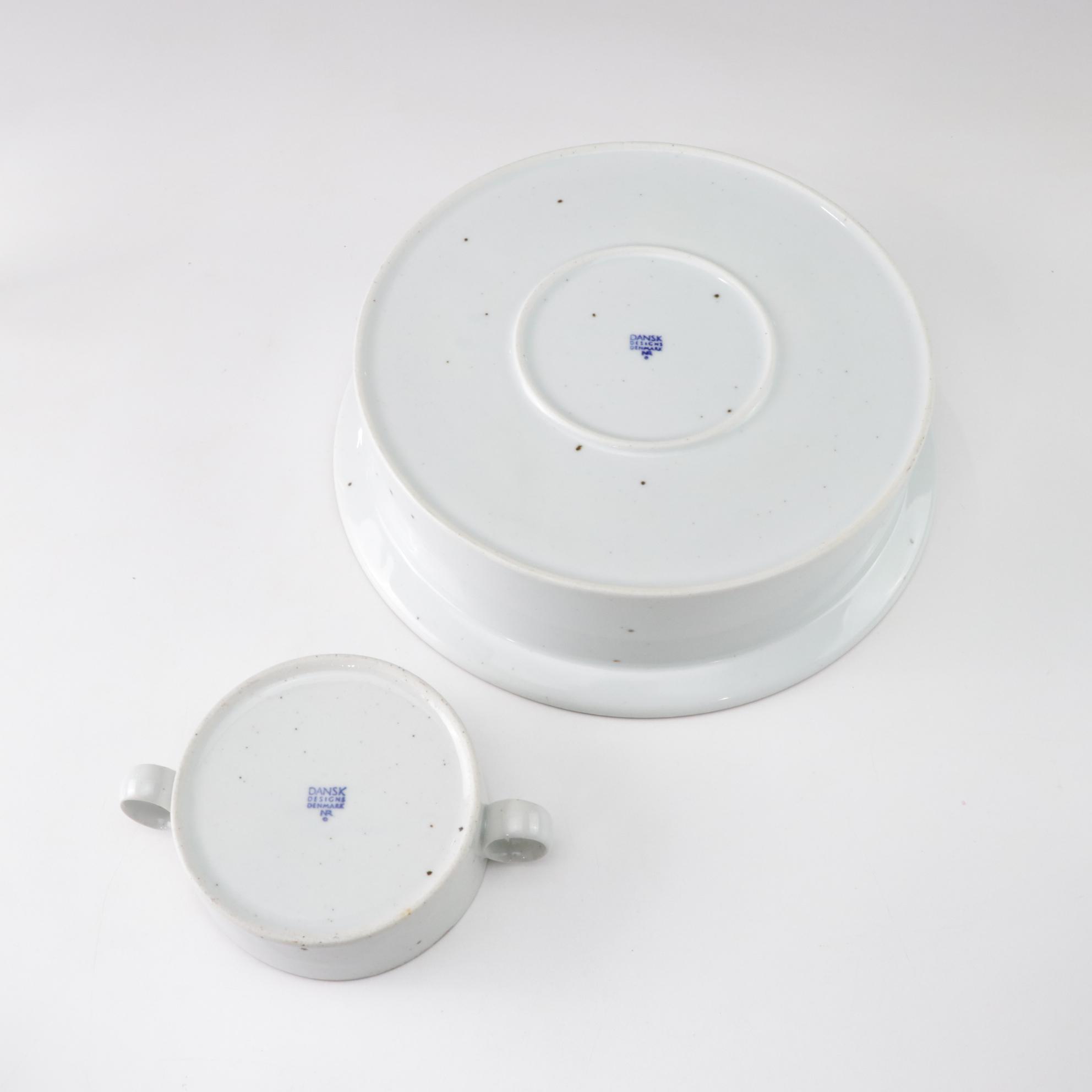 Dansk "Brown Mist" Dinnerware Collection With Original Geometric Handles