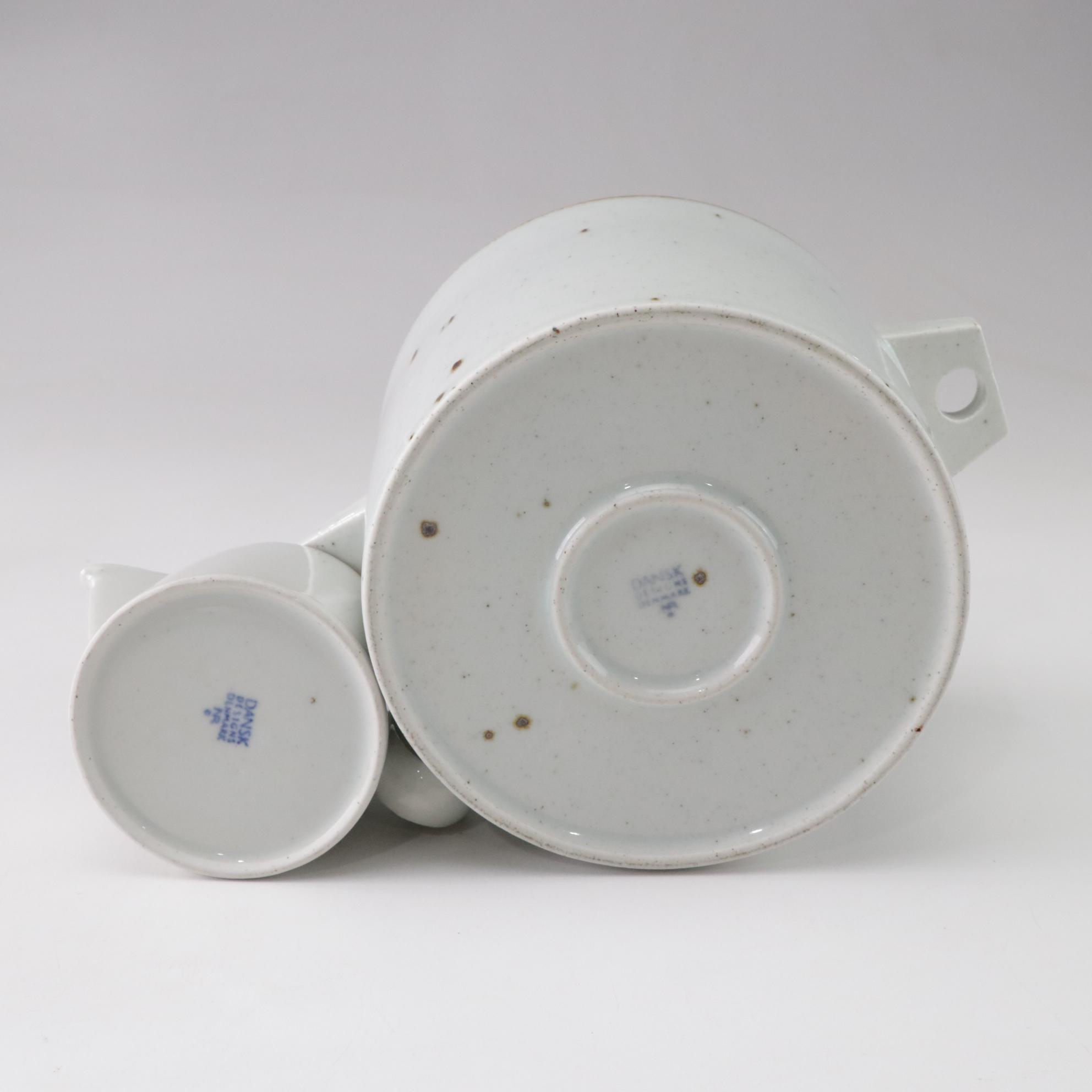 Dansk "Brown Mist" Dinnerware Collection With Original Geometric Handles