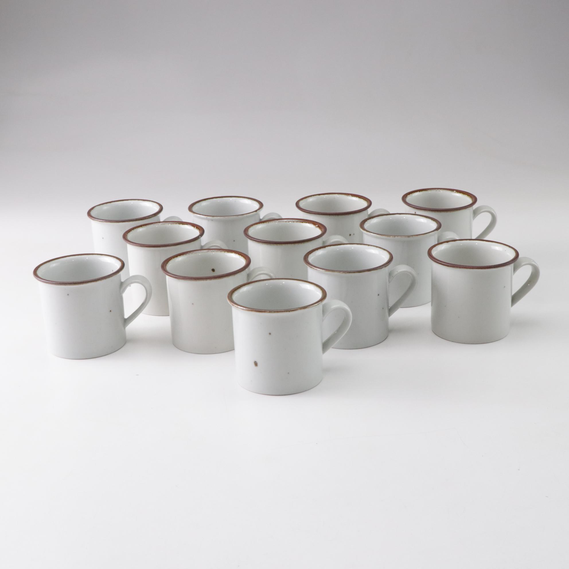 Dansk "Brown Mist" Dinnerware Collection With Original Geometric Handles