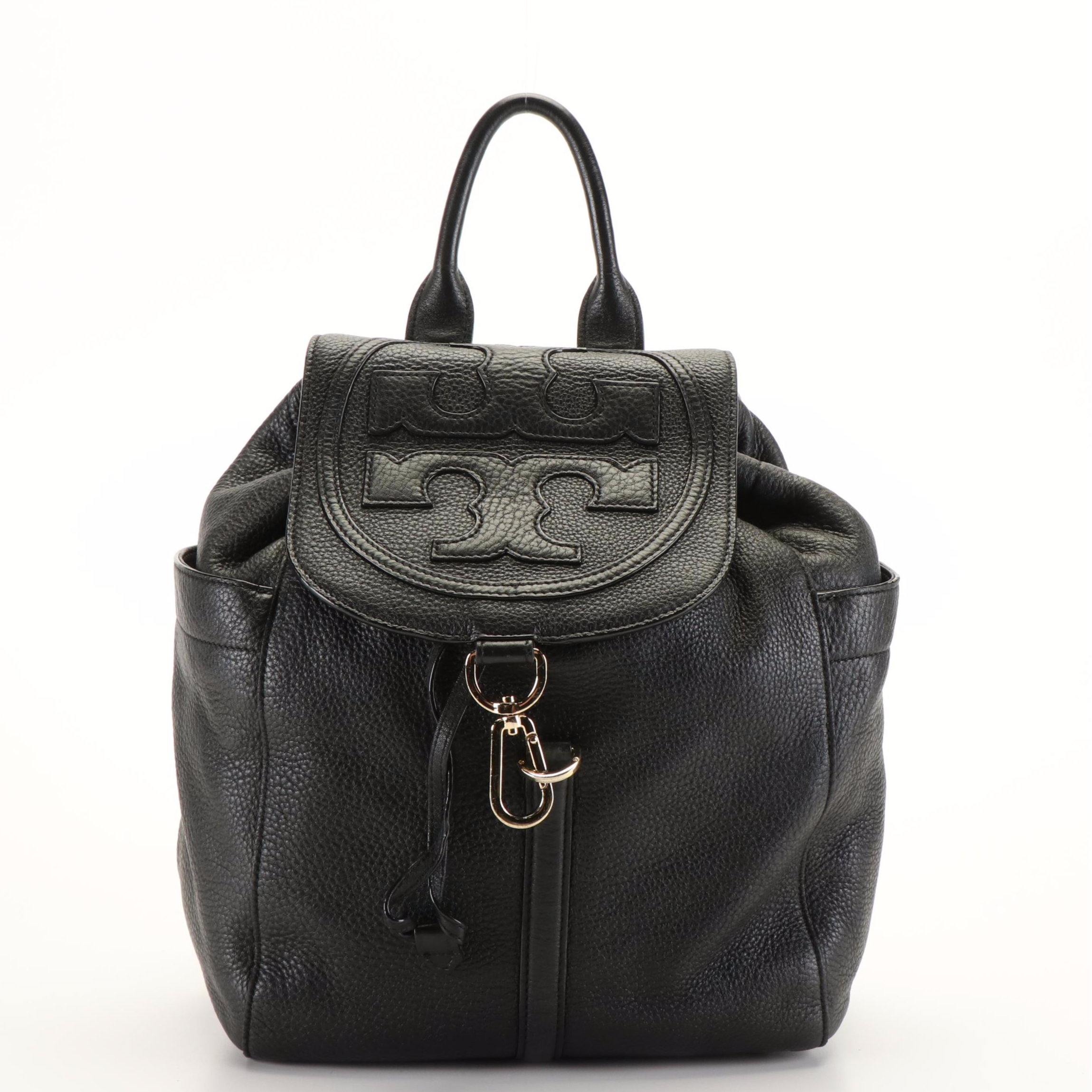 Tory Burch Shoulder Bag Backpack in Black Leather