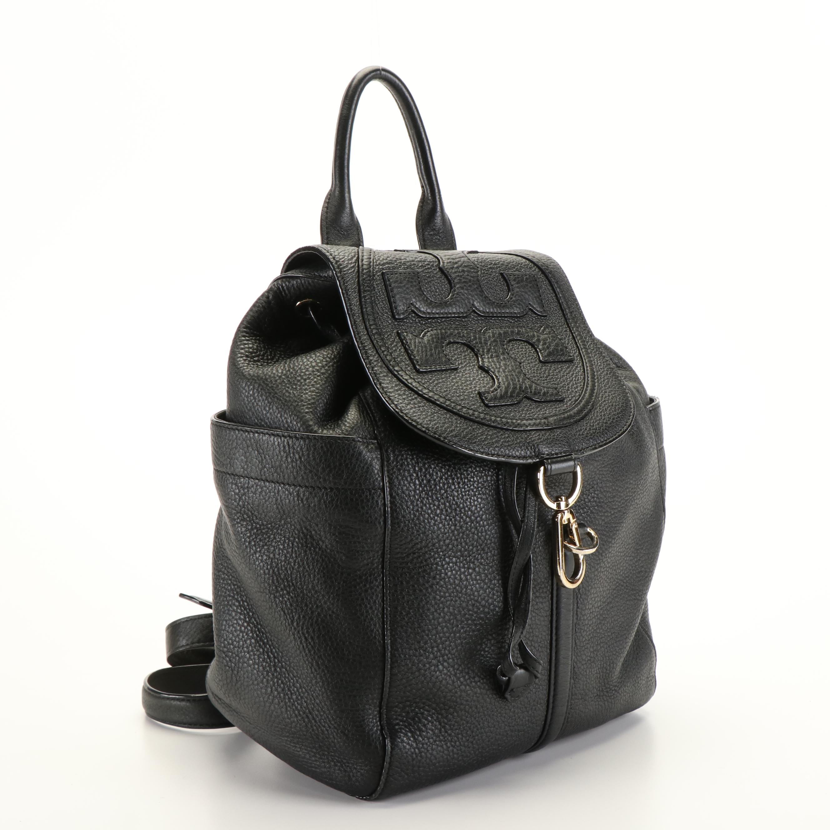 Tory Burch Shoulder Bag Backpack in Black Leather
