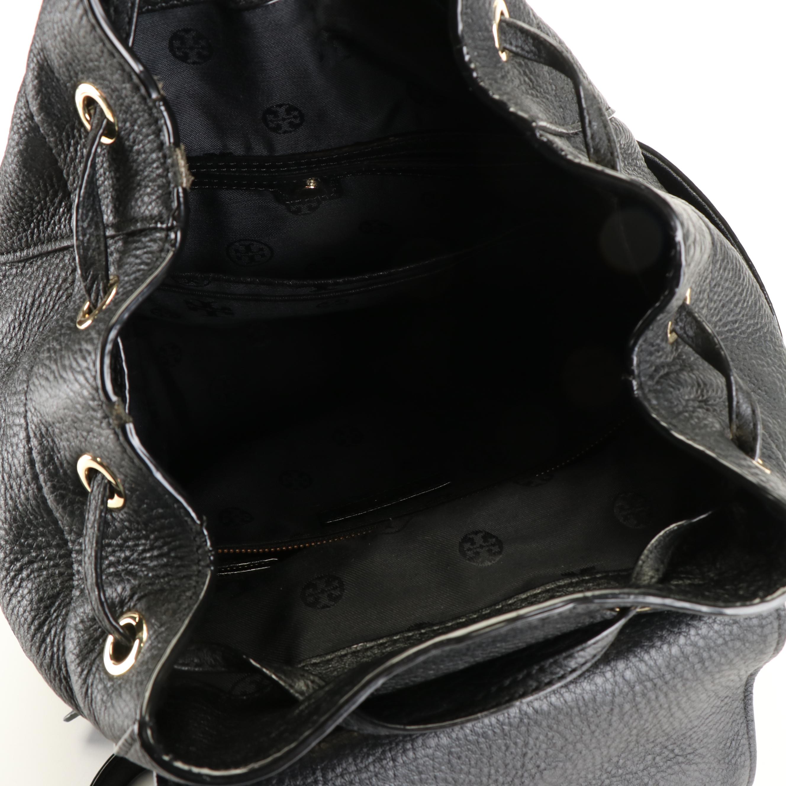 Tory Burch Shoulder Bag Backpack in Black Leather