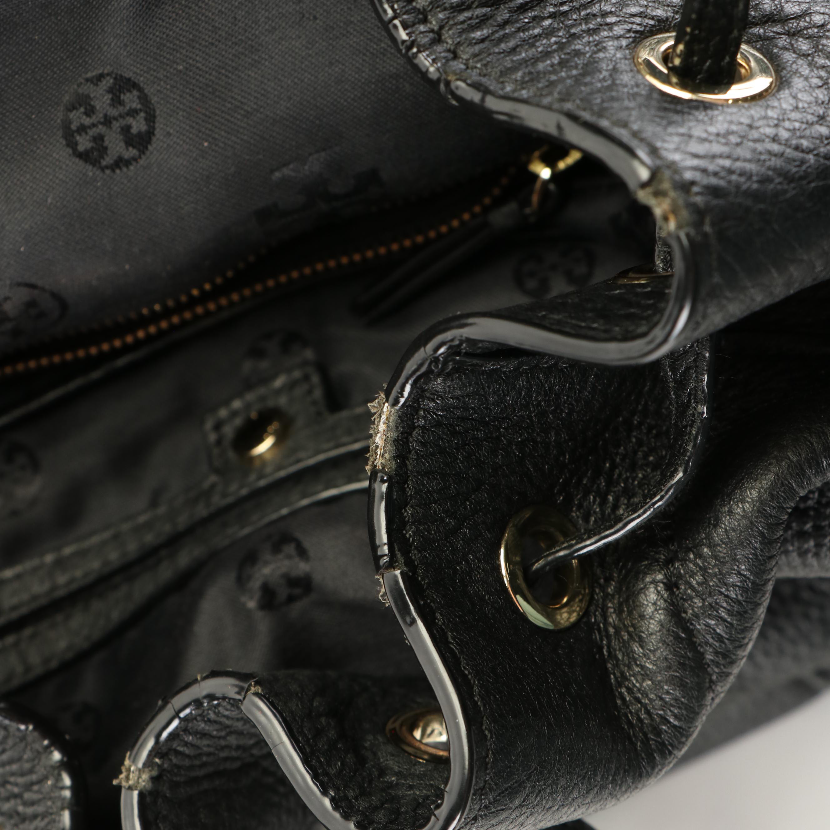 Tory Burch Shoulder Bag Backpack in Black Leather