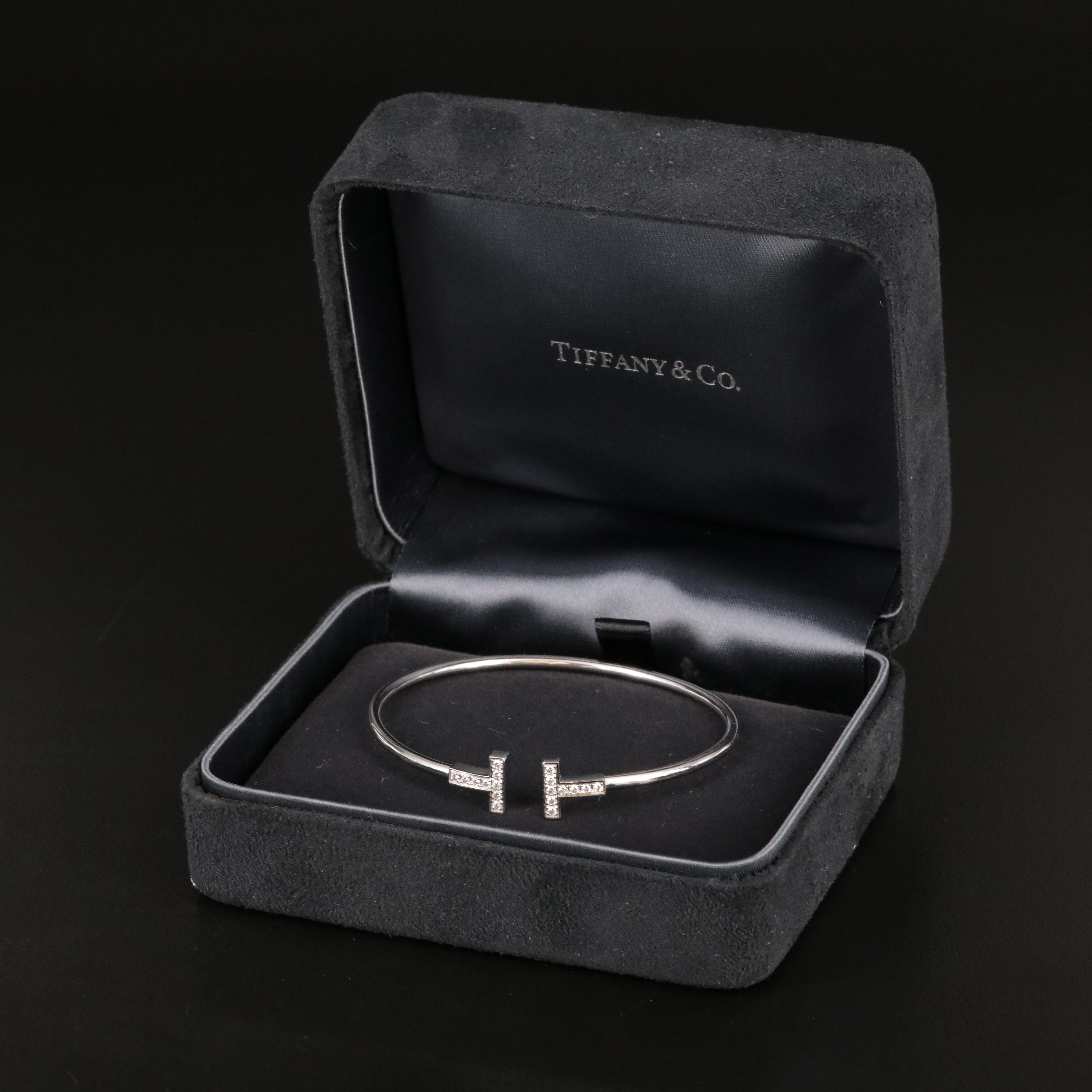 Tiffany & Co. Tiffany 'T' 18K 0.27 CTW Diamond Wire Bracelet