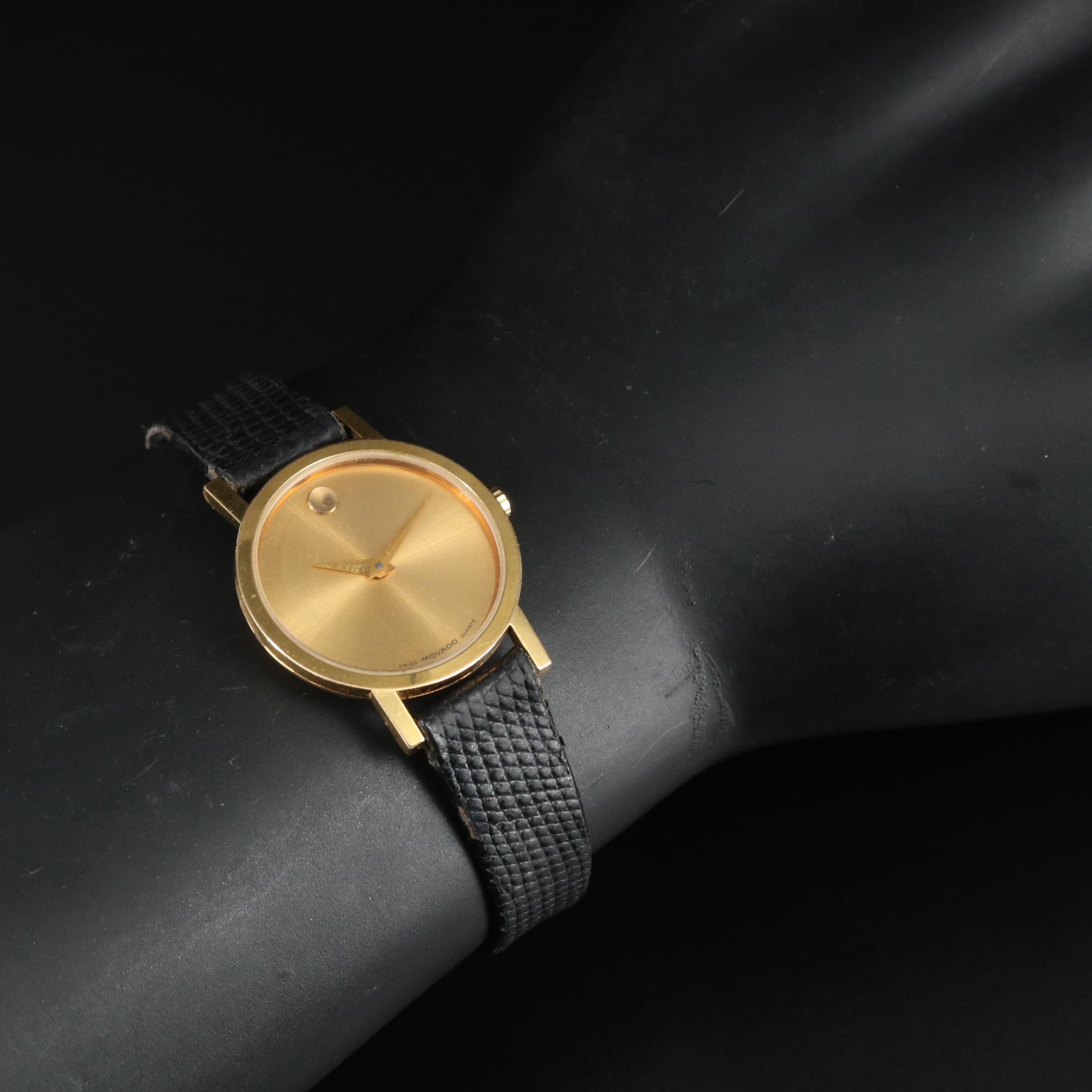 Movado Museum Gold Dial Swiss Quartz Watch