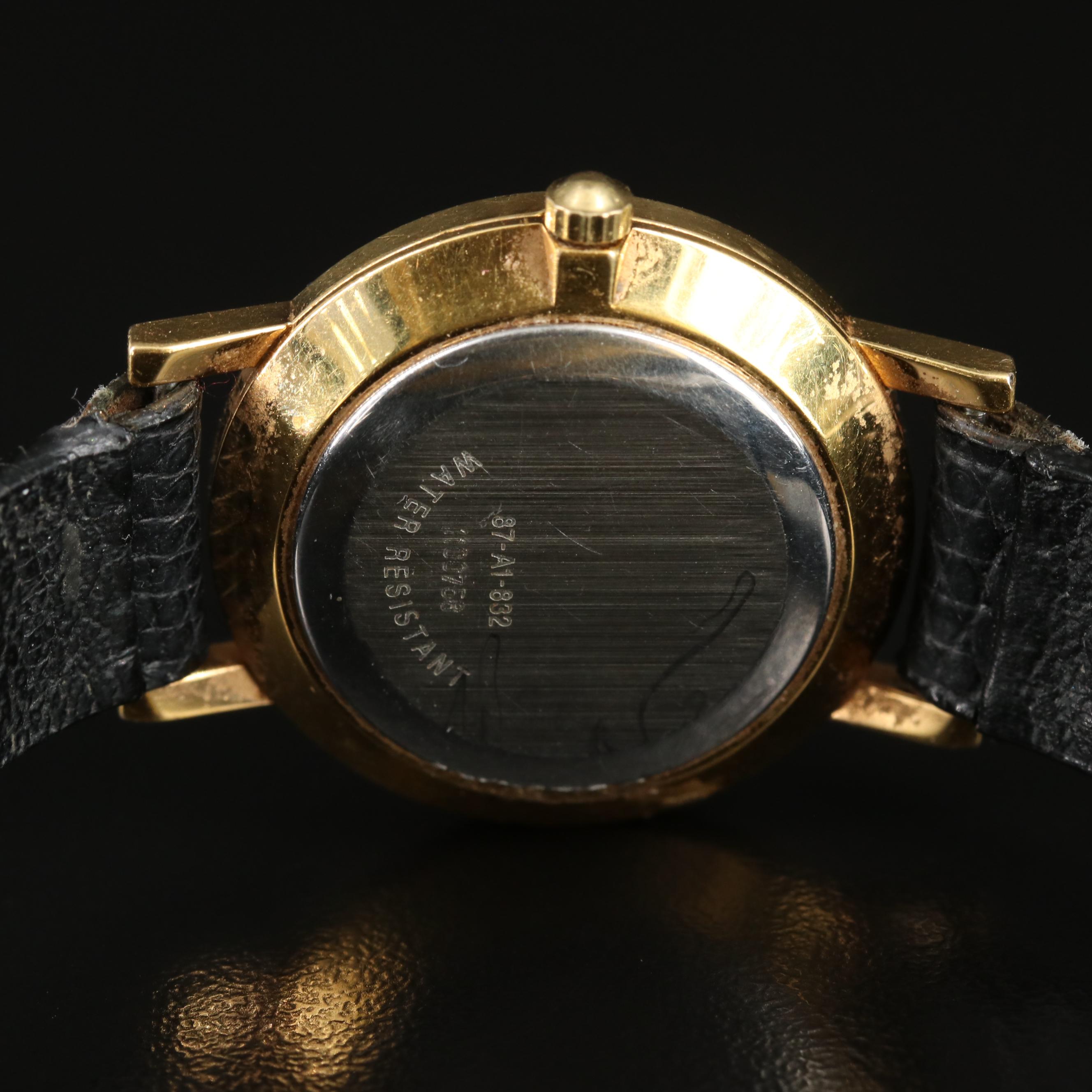 Movado Museum Gold Dial Swiss Quartz Watch