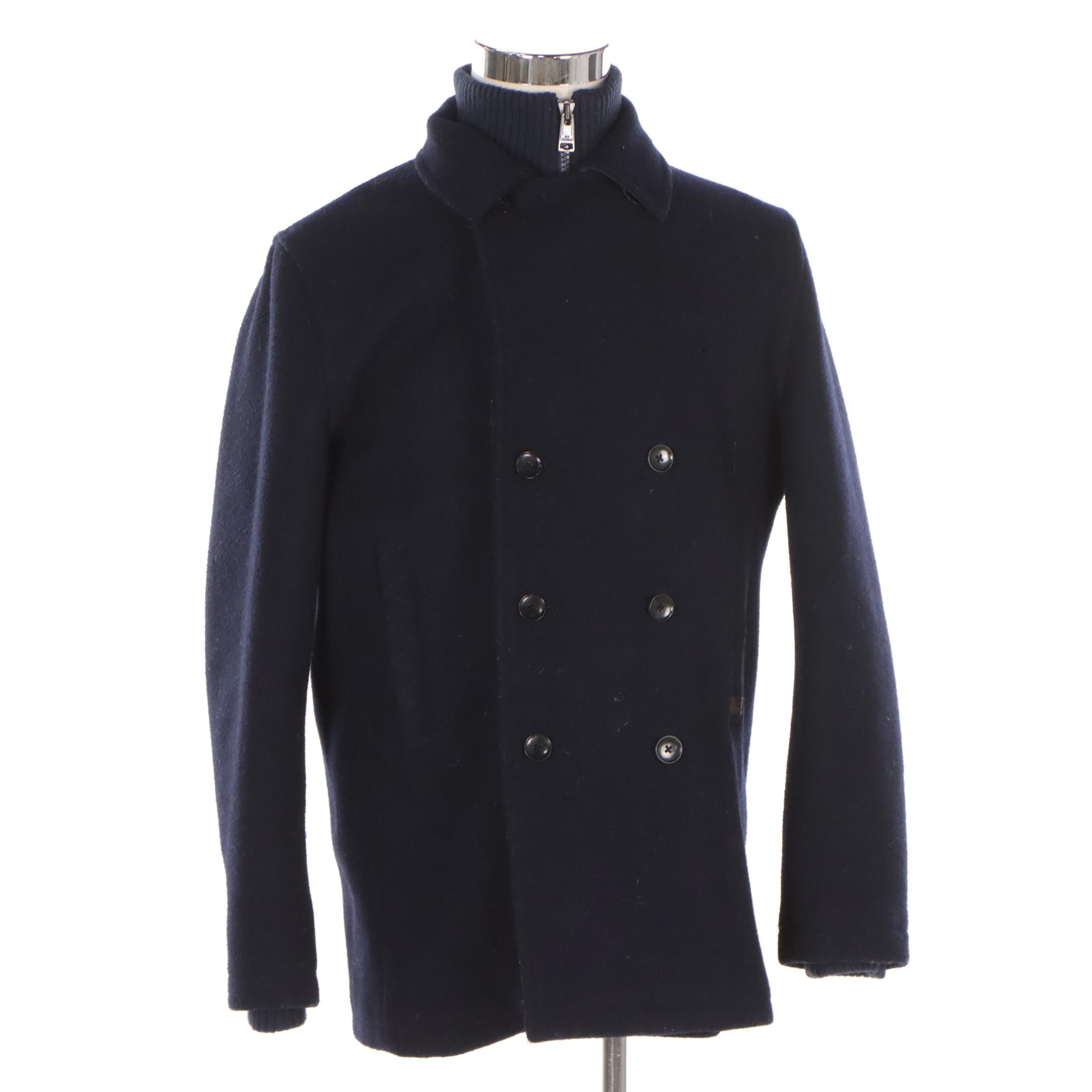 Men's Ben Sherman Insulated Wool Blend Peacoat
