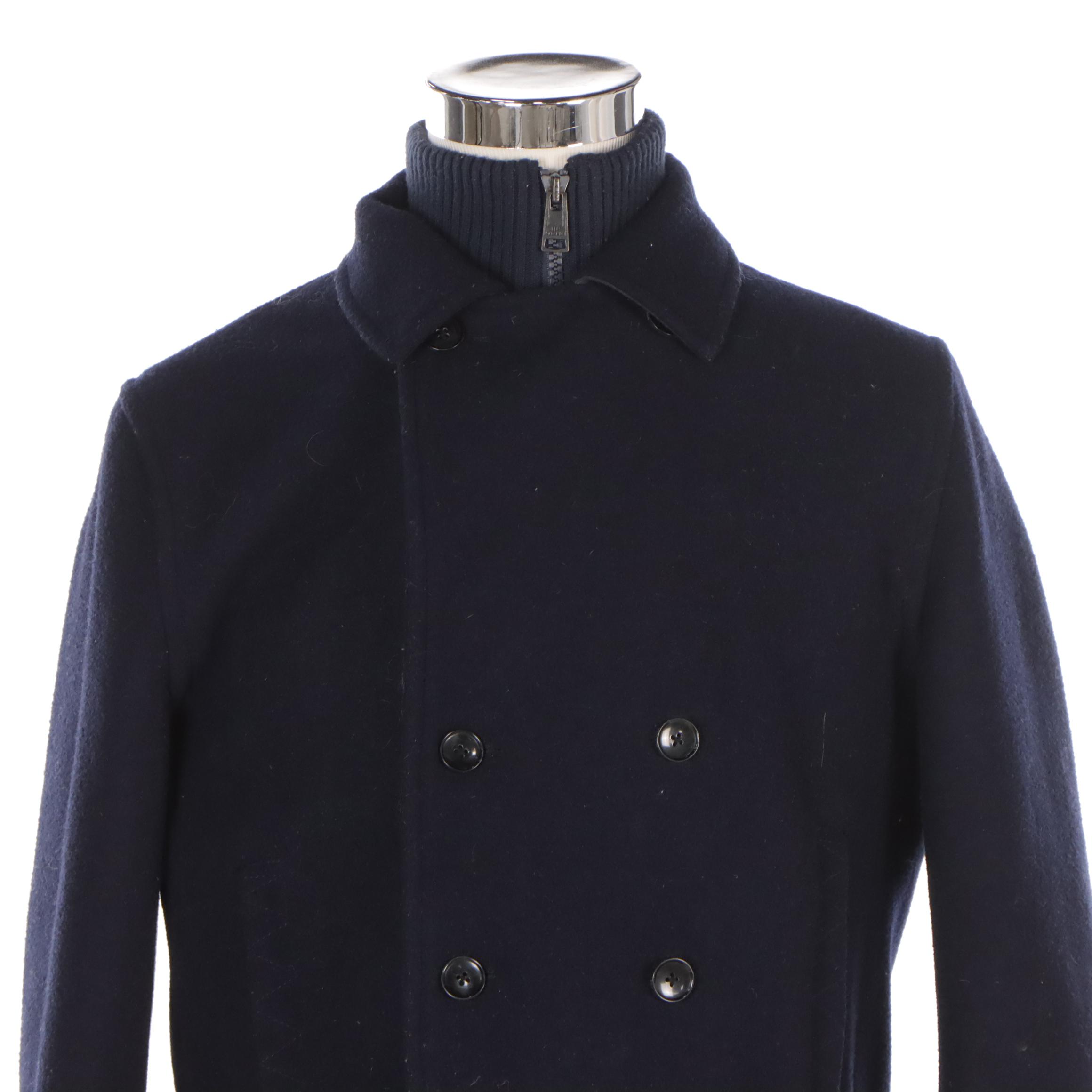 Men's Ben Sherman Insulated Wool Blend Peacoat