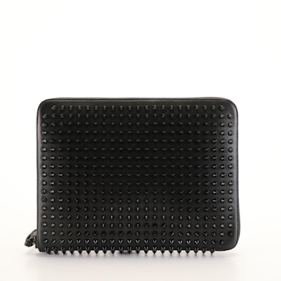 Christian Louboutin Spiked Black Leather Cris iPad Case