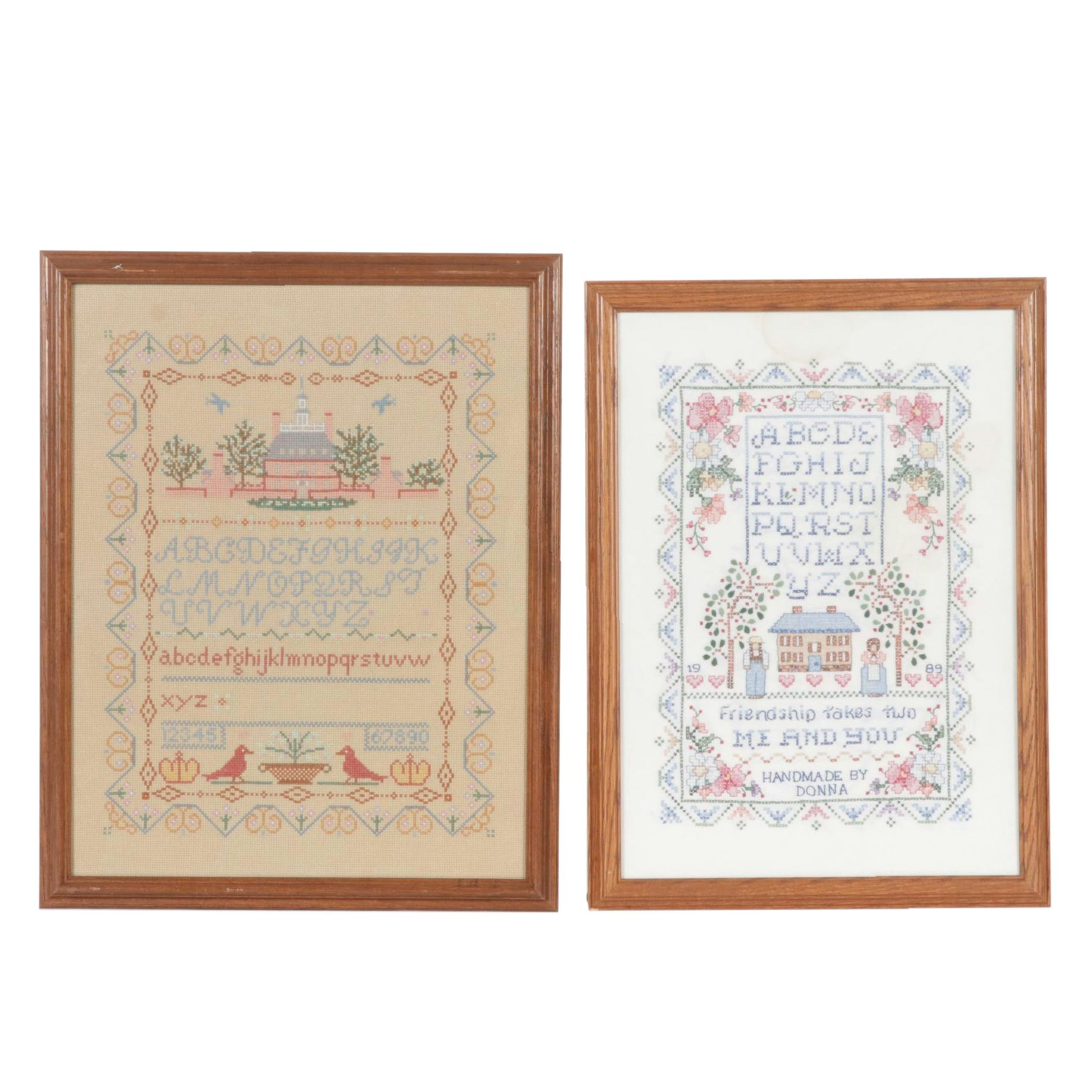 Cross-Stitch Alphabet Samplers, Late 20th Century