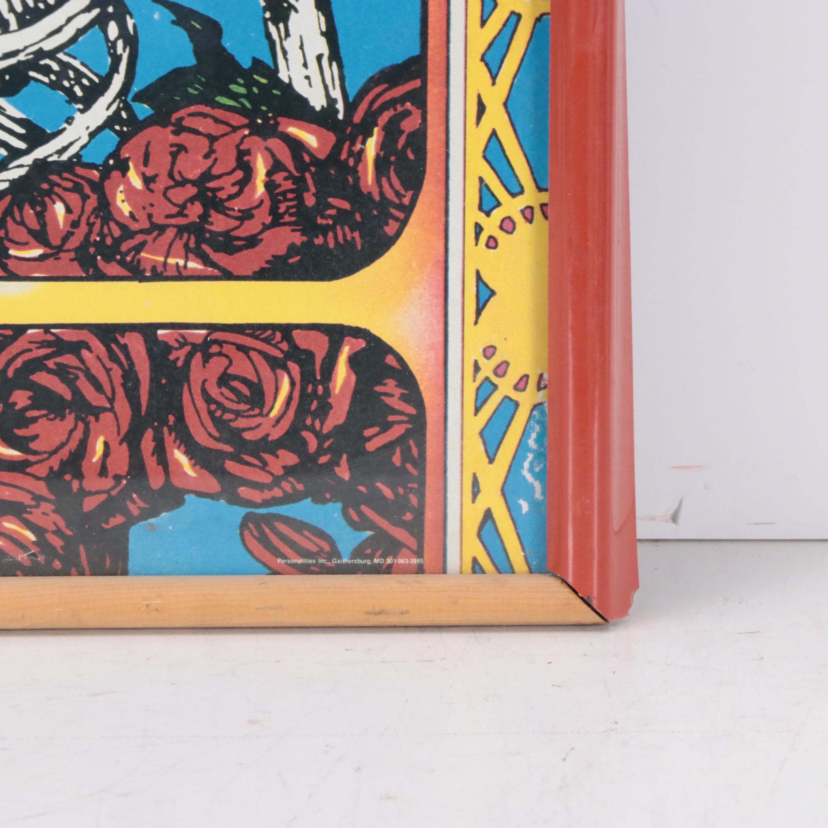 Offset Lithograph Grateful Dead Skull and Roses Poster, 1984