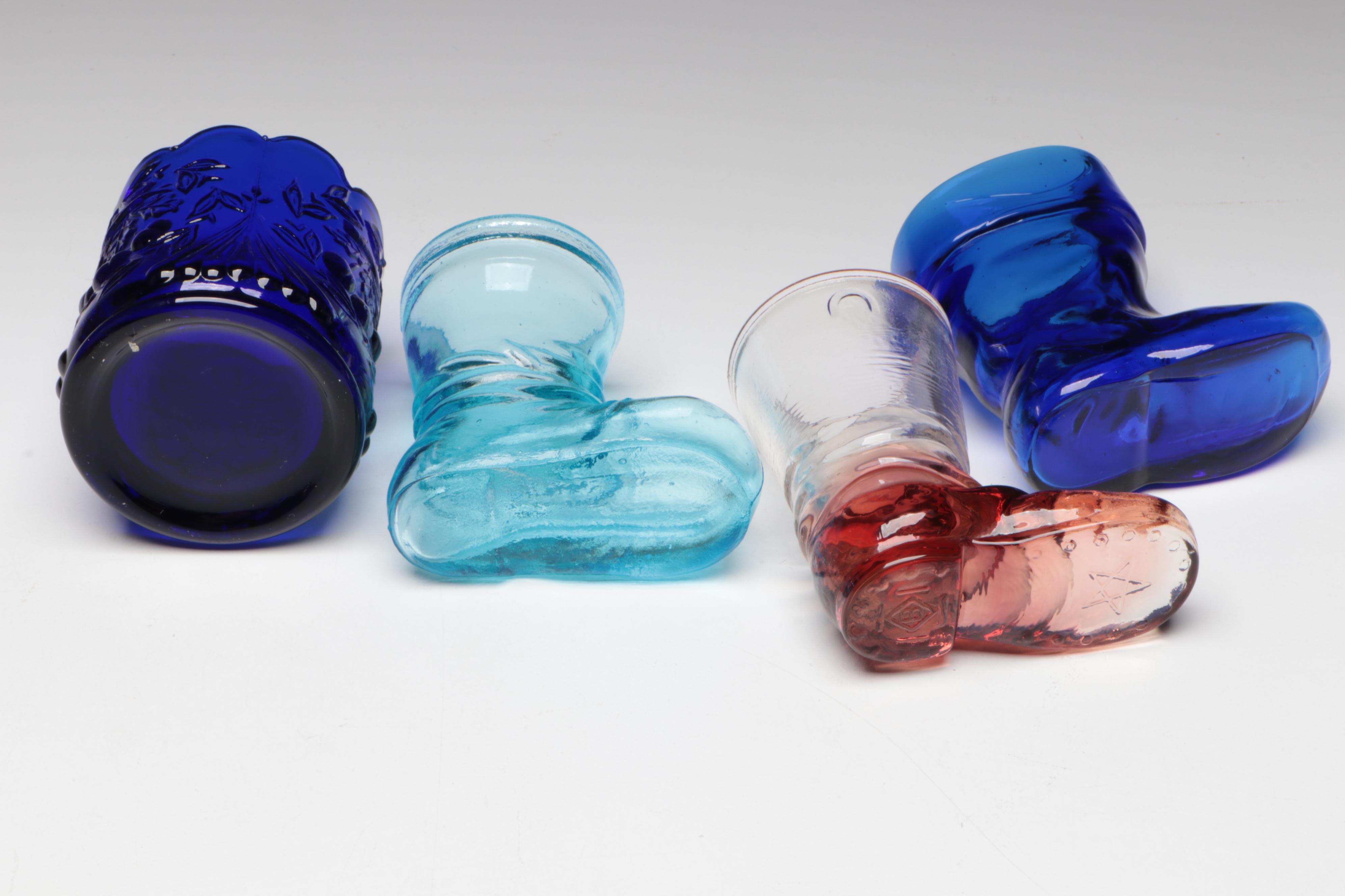 Degenhart Crystal Art Glass and More Glass Figural Toothpick Holders