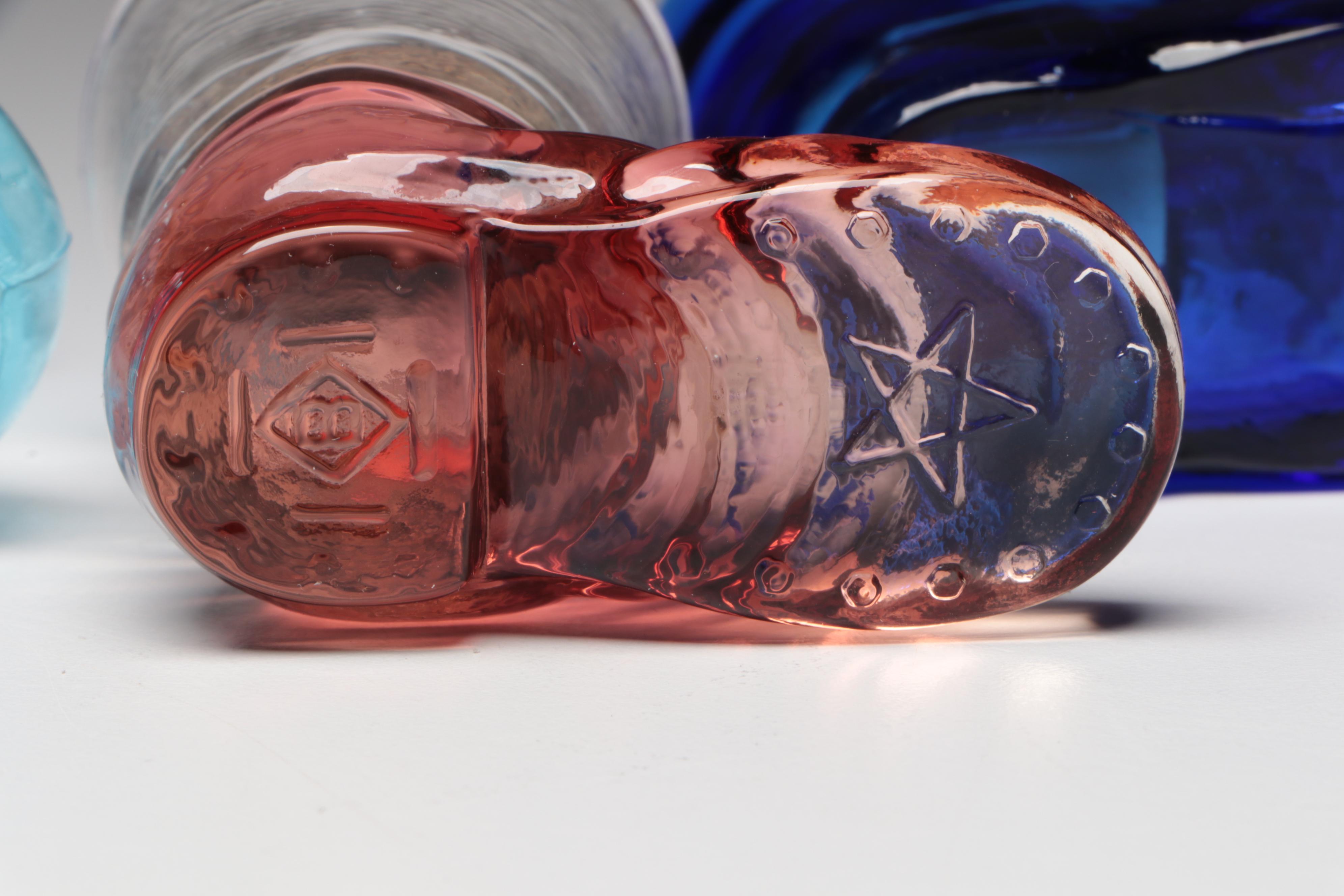 Degenhart Crystal Art Glass and More Glass Figural Toothpick Holders