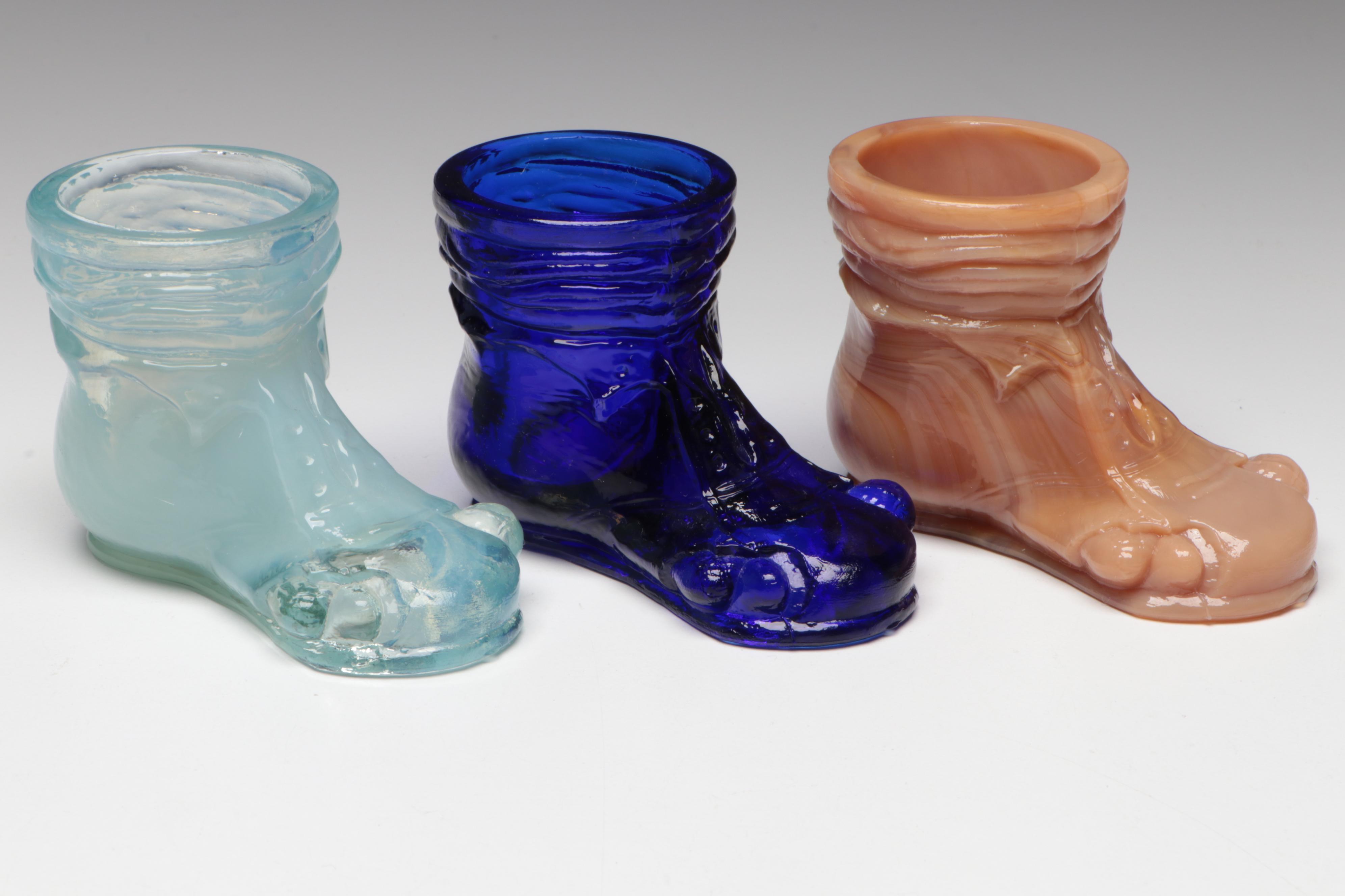 Degenhart Crystal Art Glass and More Glass Figural Toothpick Holders