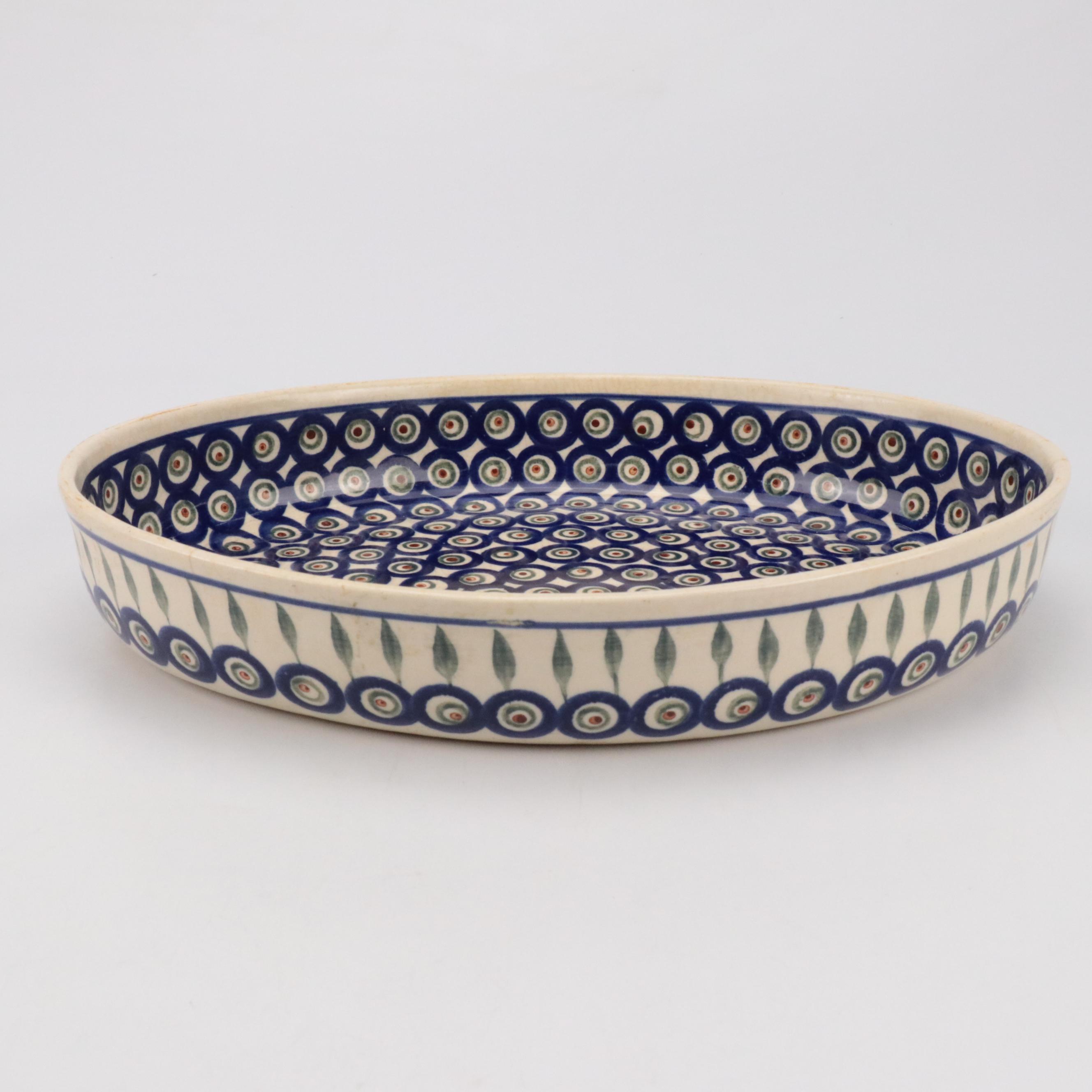 Bolesławiec Polish Pottery Baking Dish and Pie Dish