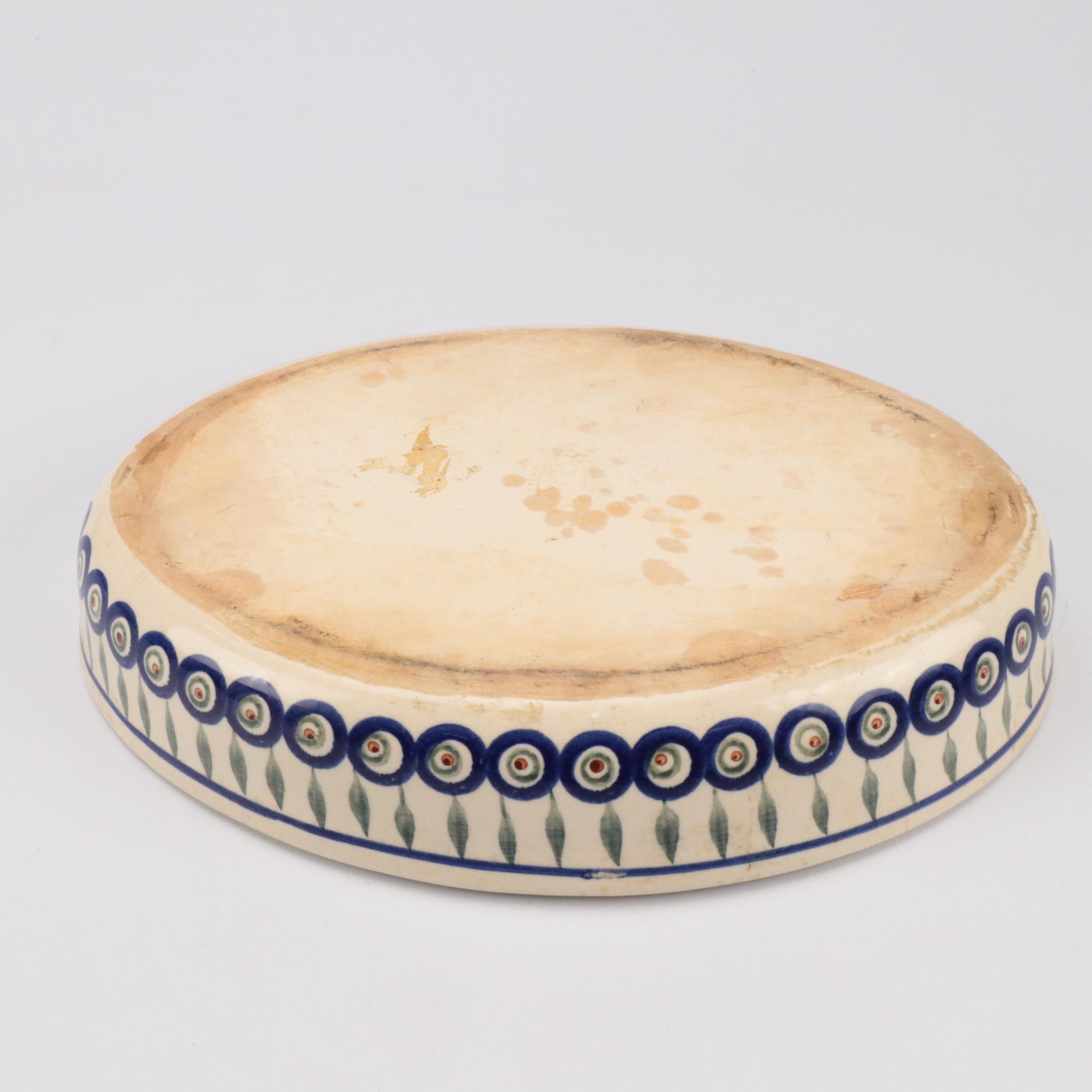 Bolesławiec Polish Pottery Baking Dish and Pie Dish