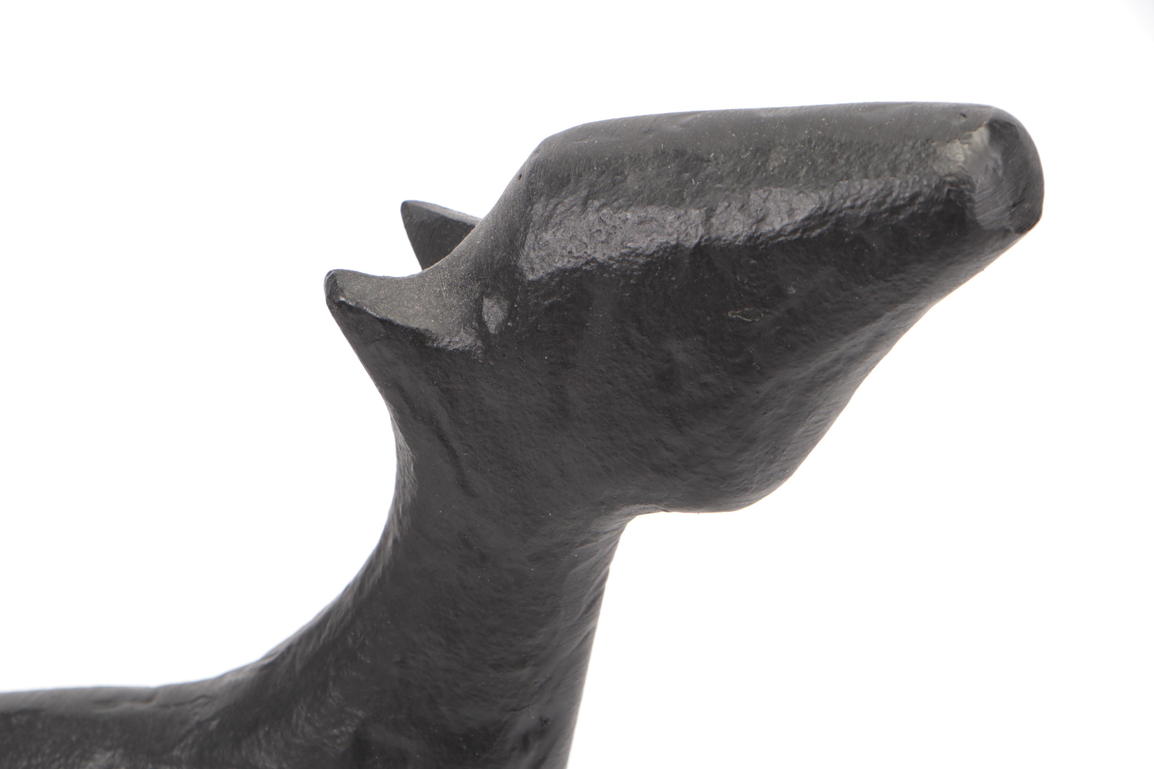 Two Folk Art Metal Horse Figurines