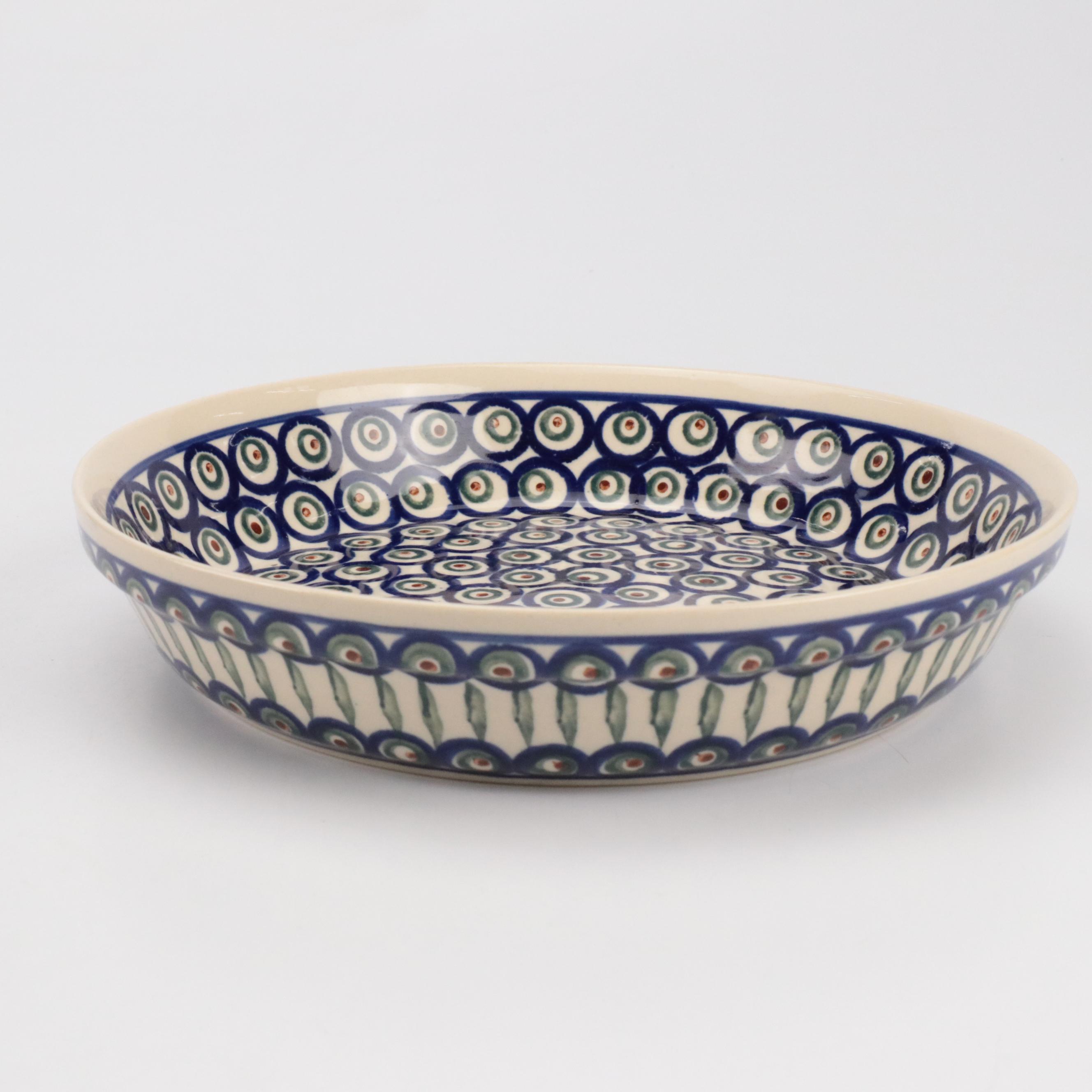 Bolesławiec Polish Pottery Baking Dish and Pie Dish