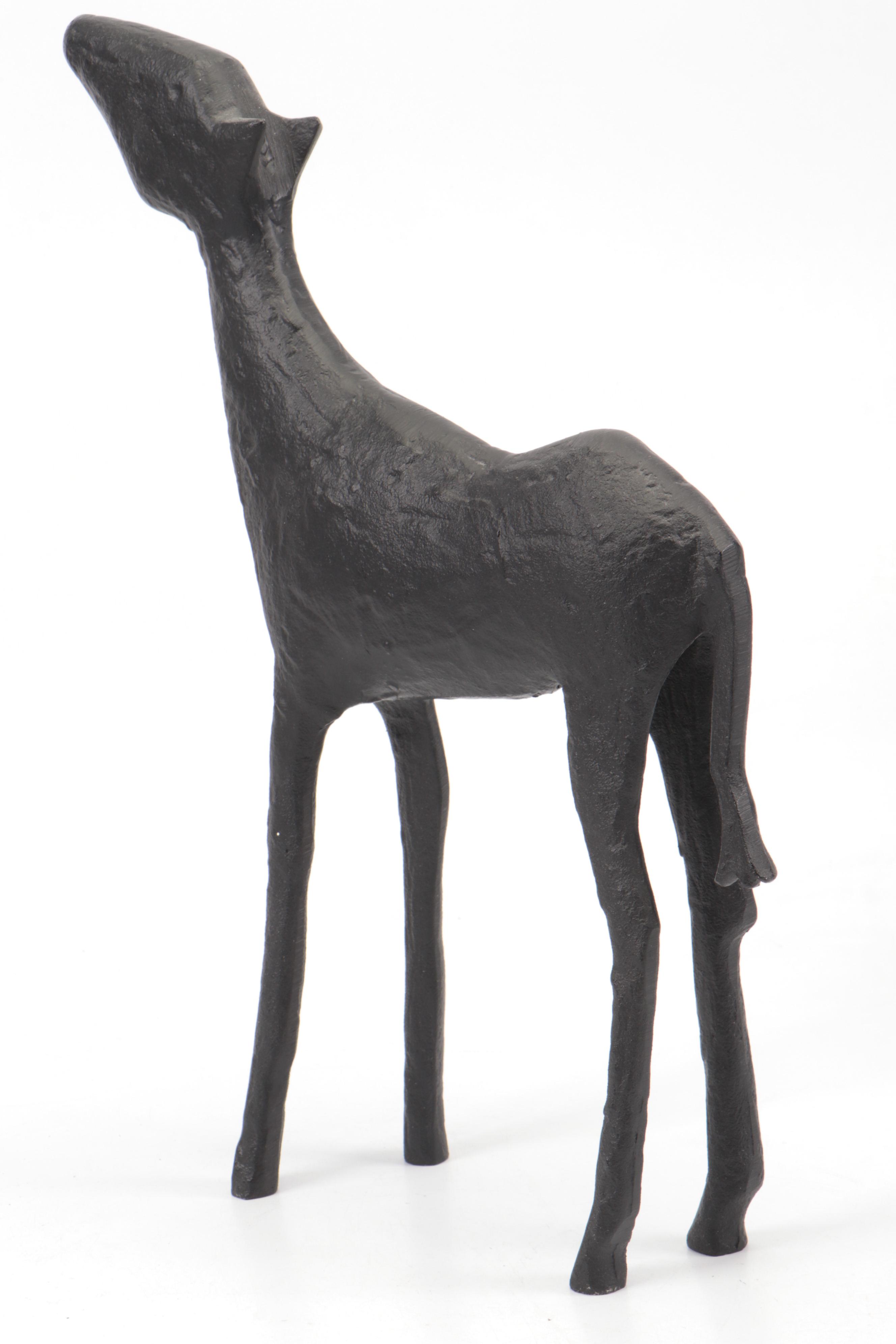 Two Folk Art Metal Horse Figurines