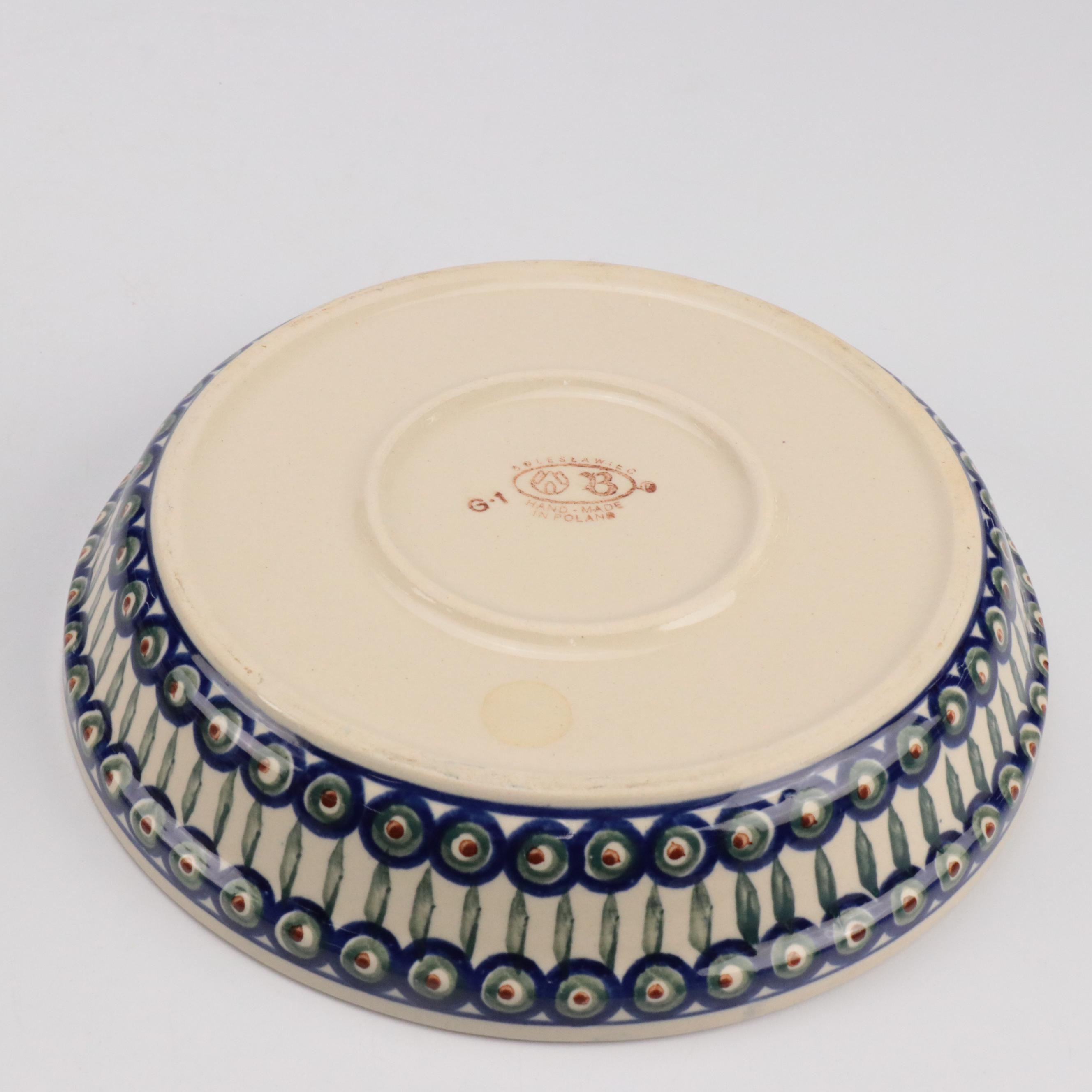 Bolesławiec Polish Pottery Baking Dish and Pie Dish