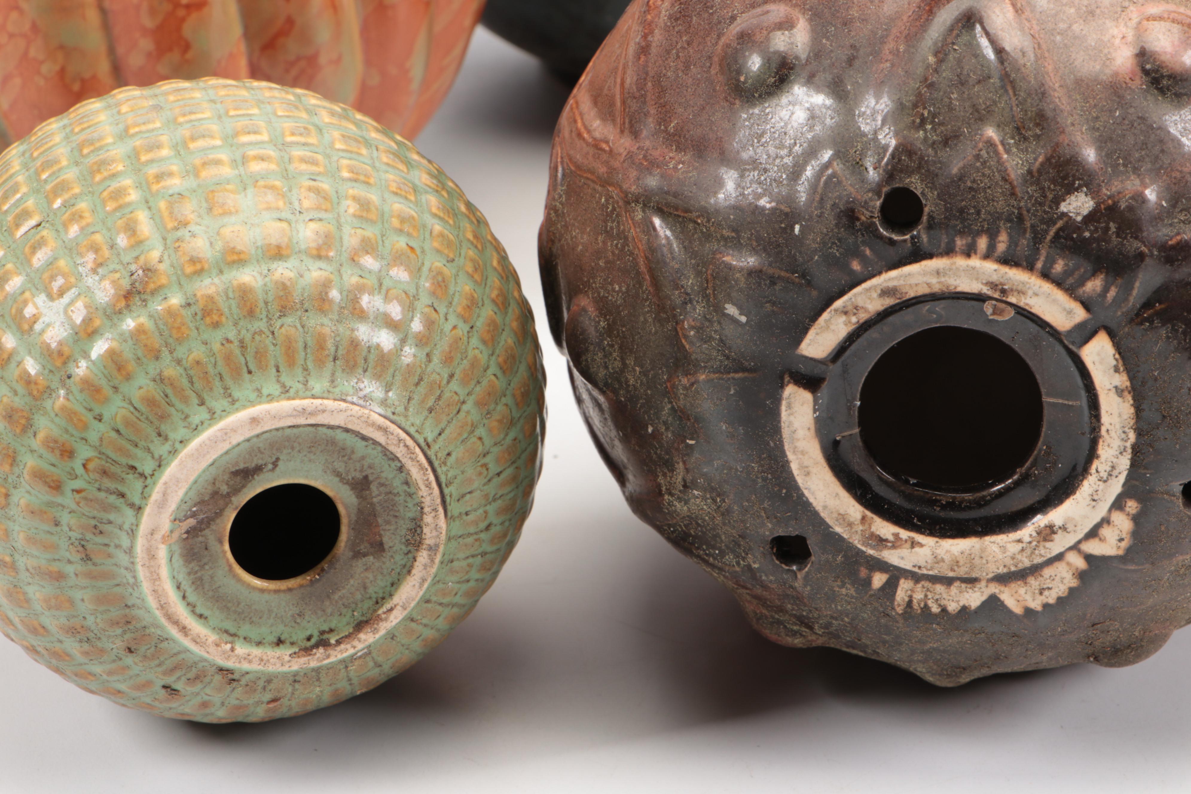 Chinese Metal Guardian Lion Garden Statue with Ceramic Spheres and More