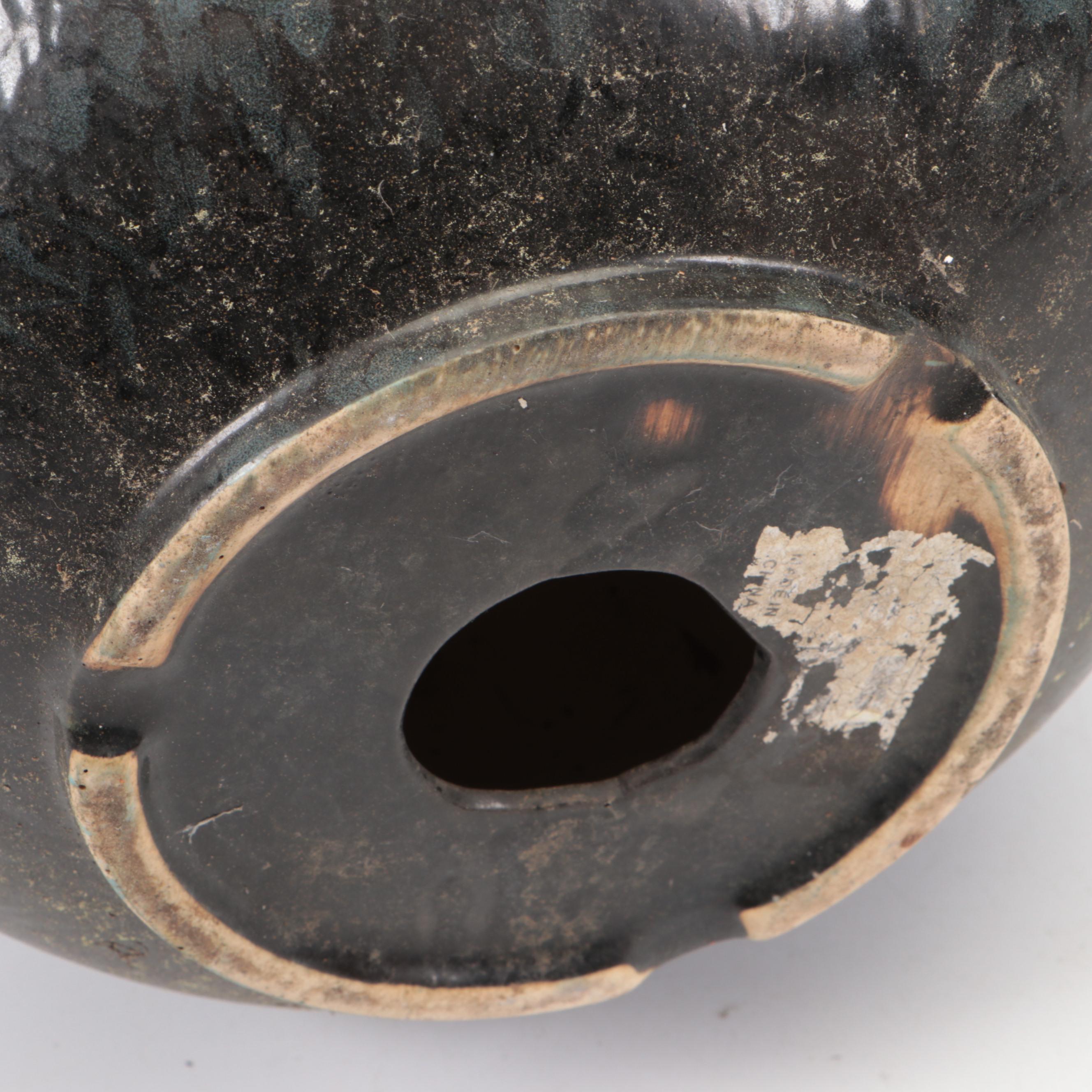 Chinese Metal Guardian Lion Garden Statue with Ceramic Spheres and More