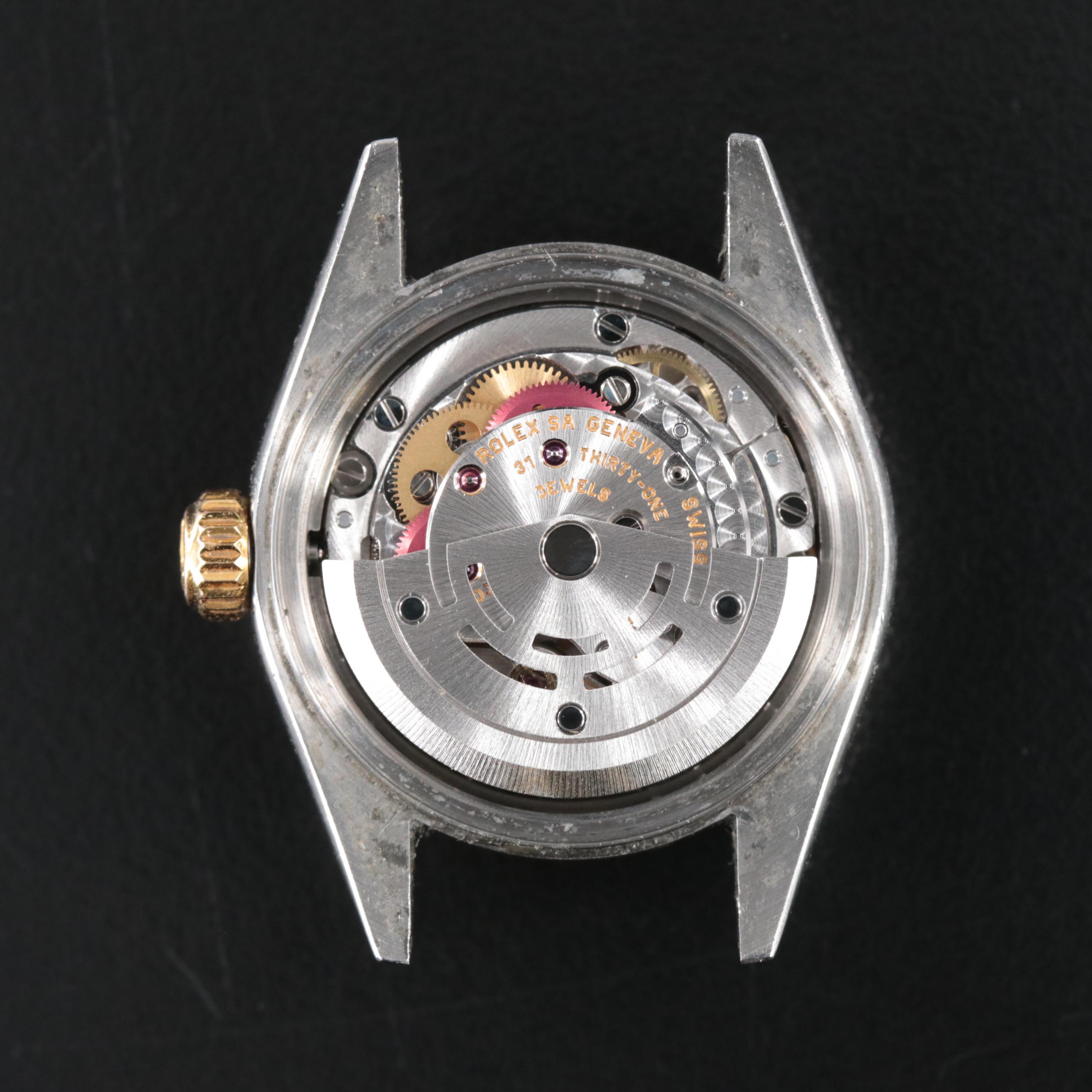 2002 Rolex White Mother-of-Pearl Factory Diamond Dial Datejust Watch