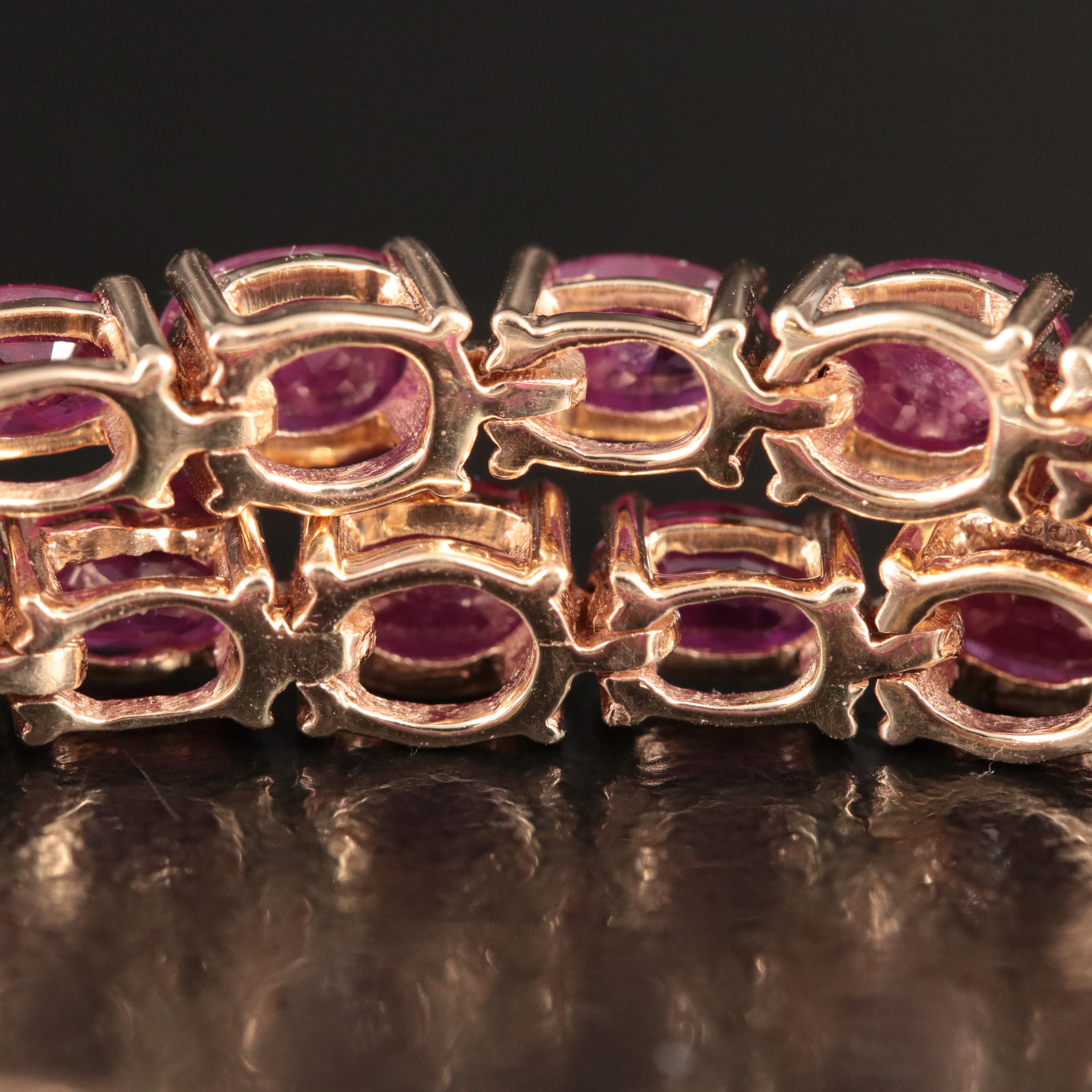 14K Ruby Line Bracelet