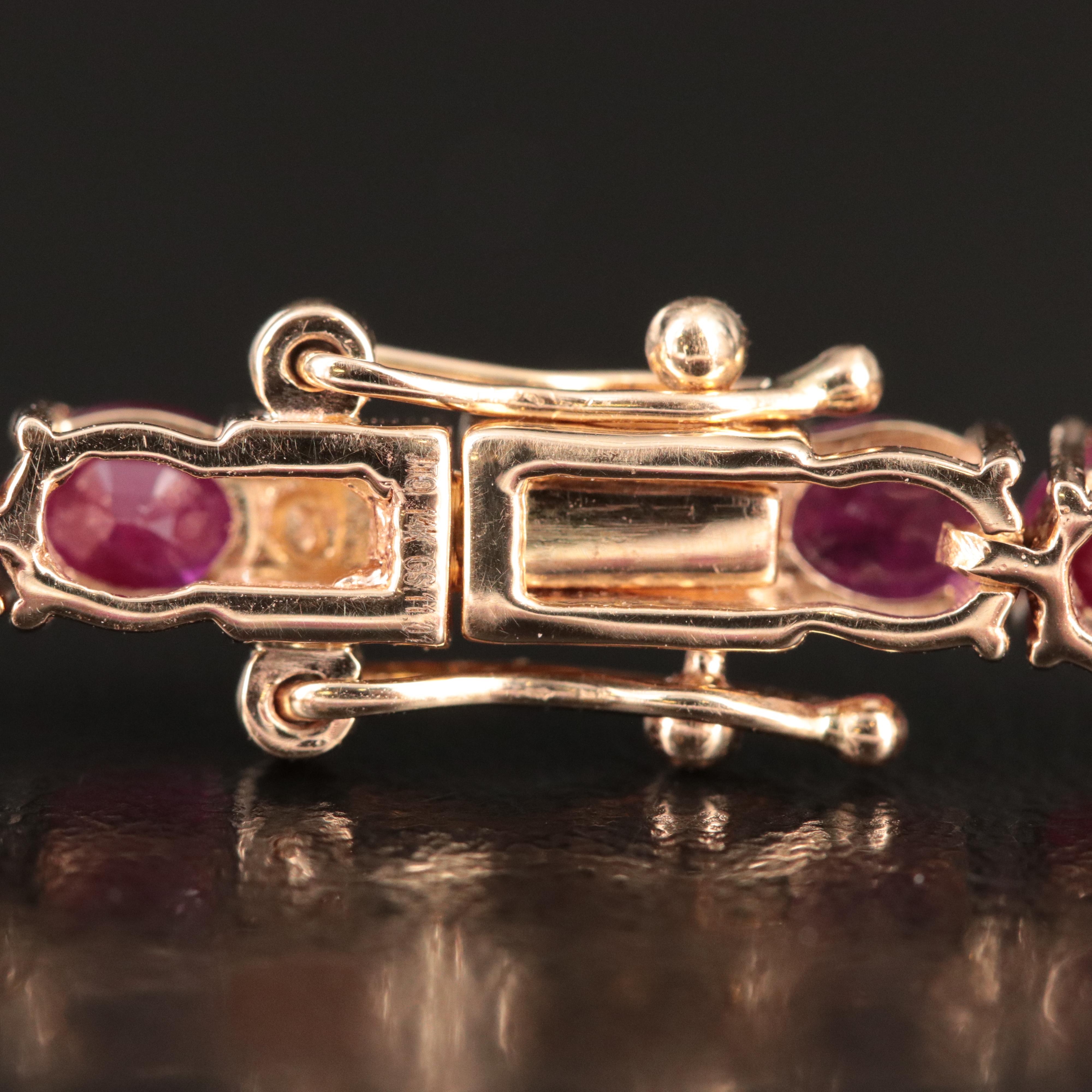 14K Ruby Line Bracelet