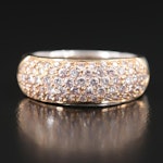 18K Two-Tone 0.83 CTW Pavé Diamond Ring with Fancy Color Diamonds