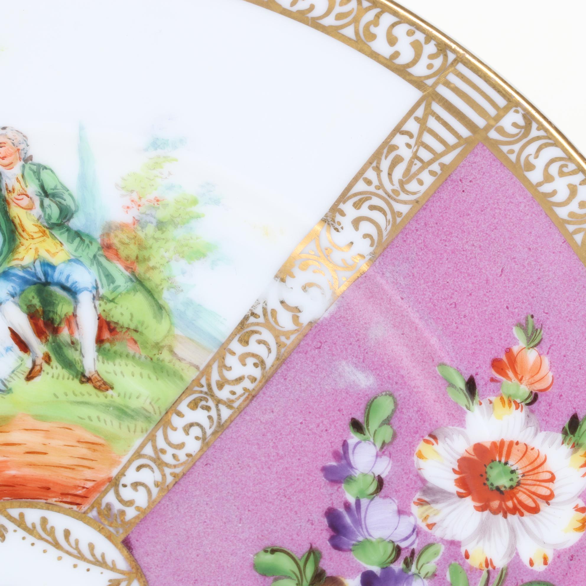 Dozen Vivid Quatrefoil Dessert Plates