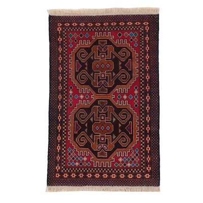 3'1 x 5' Hand-Knotted Caucasian Perpedil Accent Rug