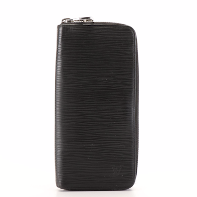Louis Vuitton Black Epi Leather Zip Around Wallet