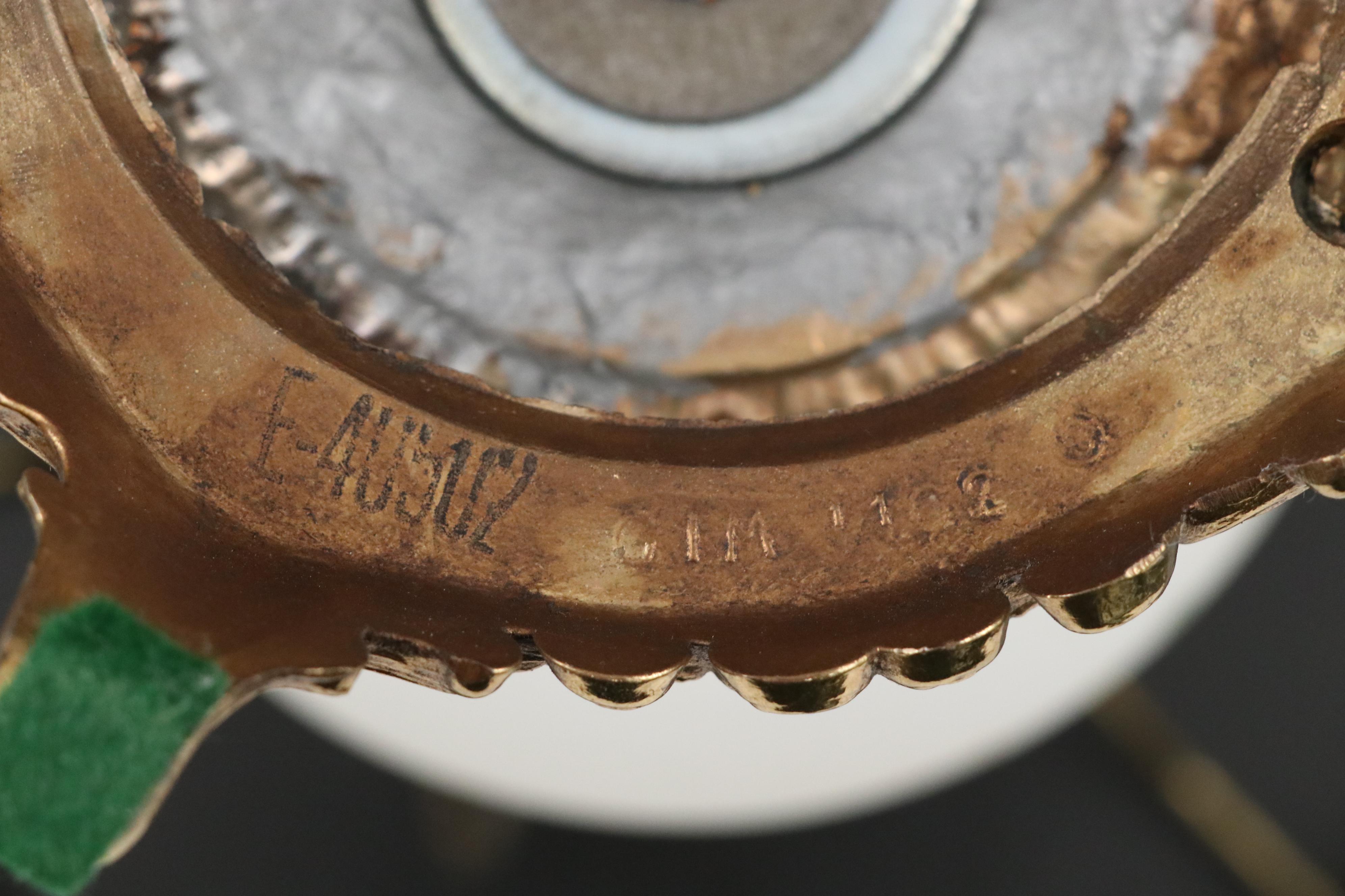 Fenton Hand-Painted Purple Flowers on Satin Glass Student Lamp, Late 20th C