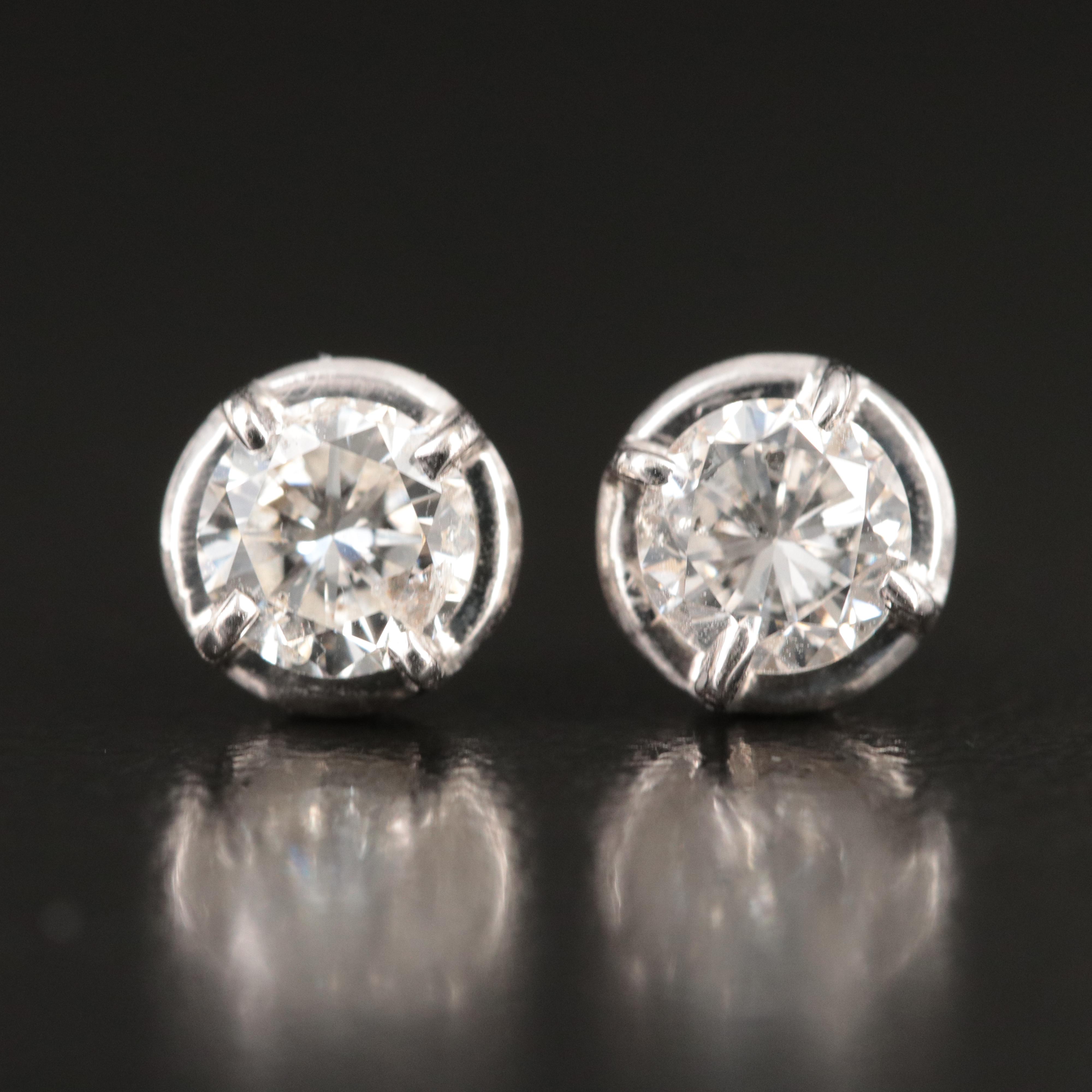 14K 1.20 CTW Diamond Stud Earrings