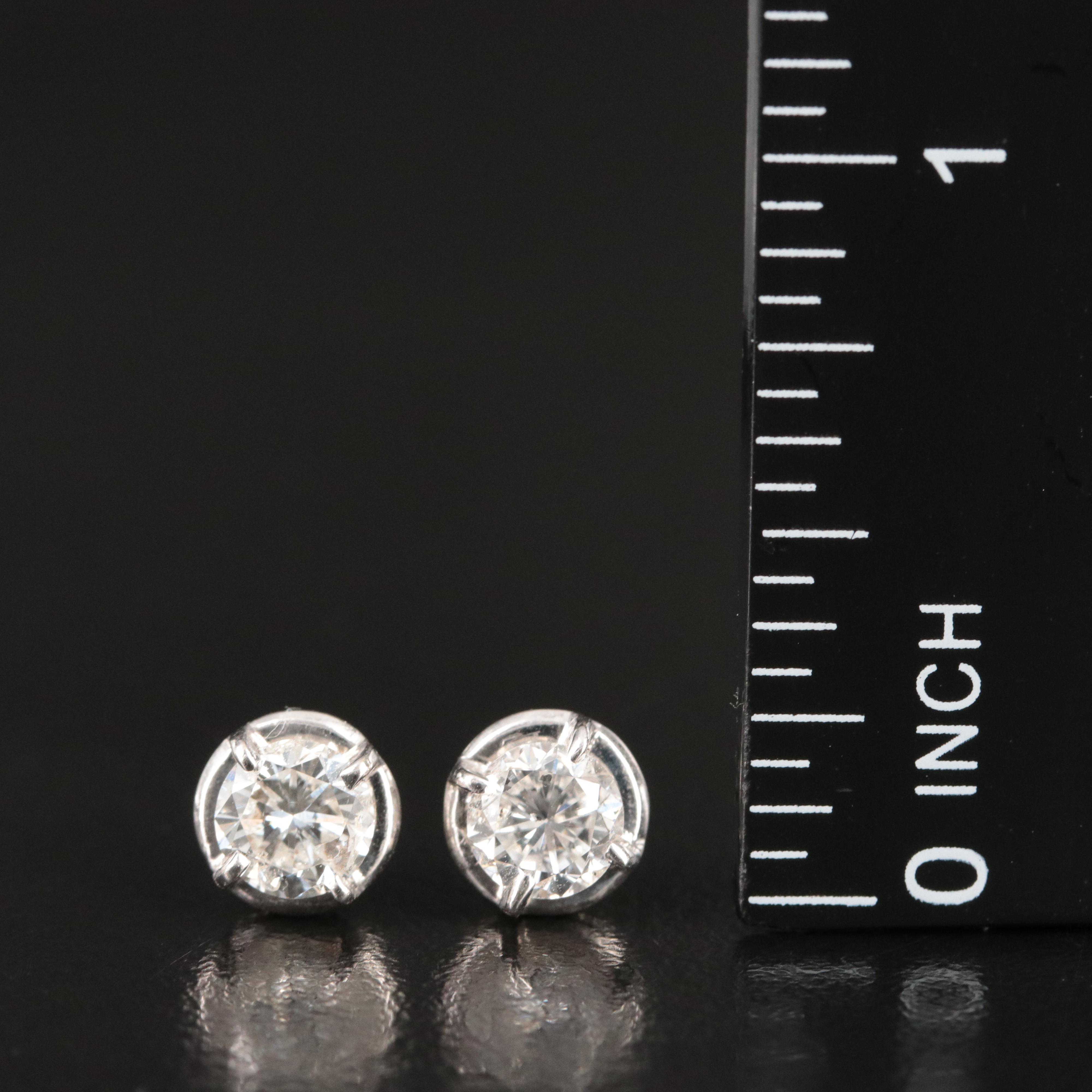 14K 1.20 CTW Diamond Stud Earrings