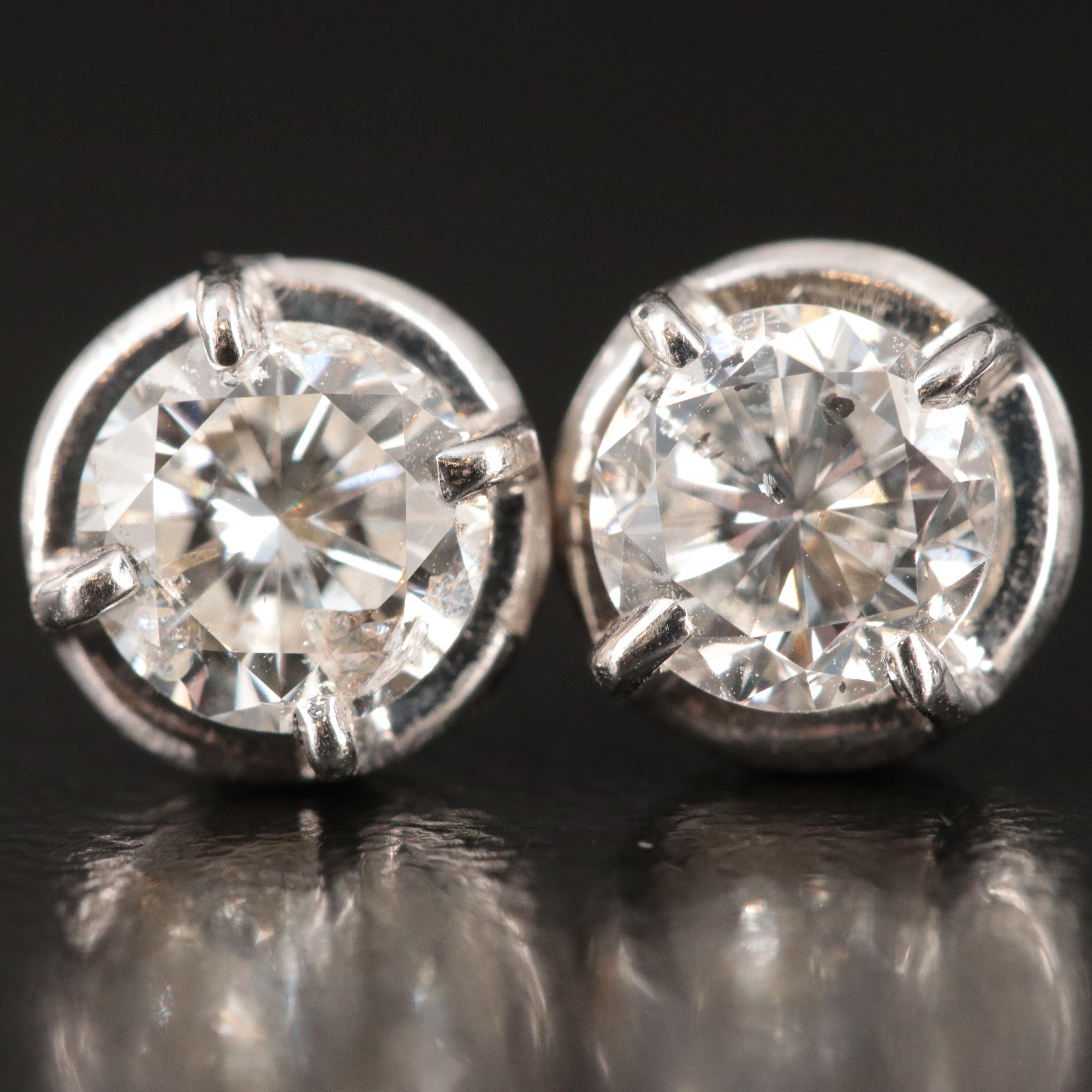 14K 1.20 CTW Diamond Stud Earrings