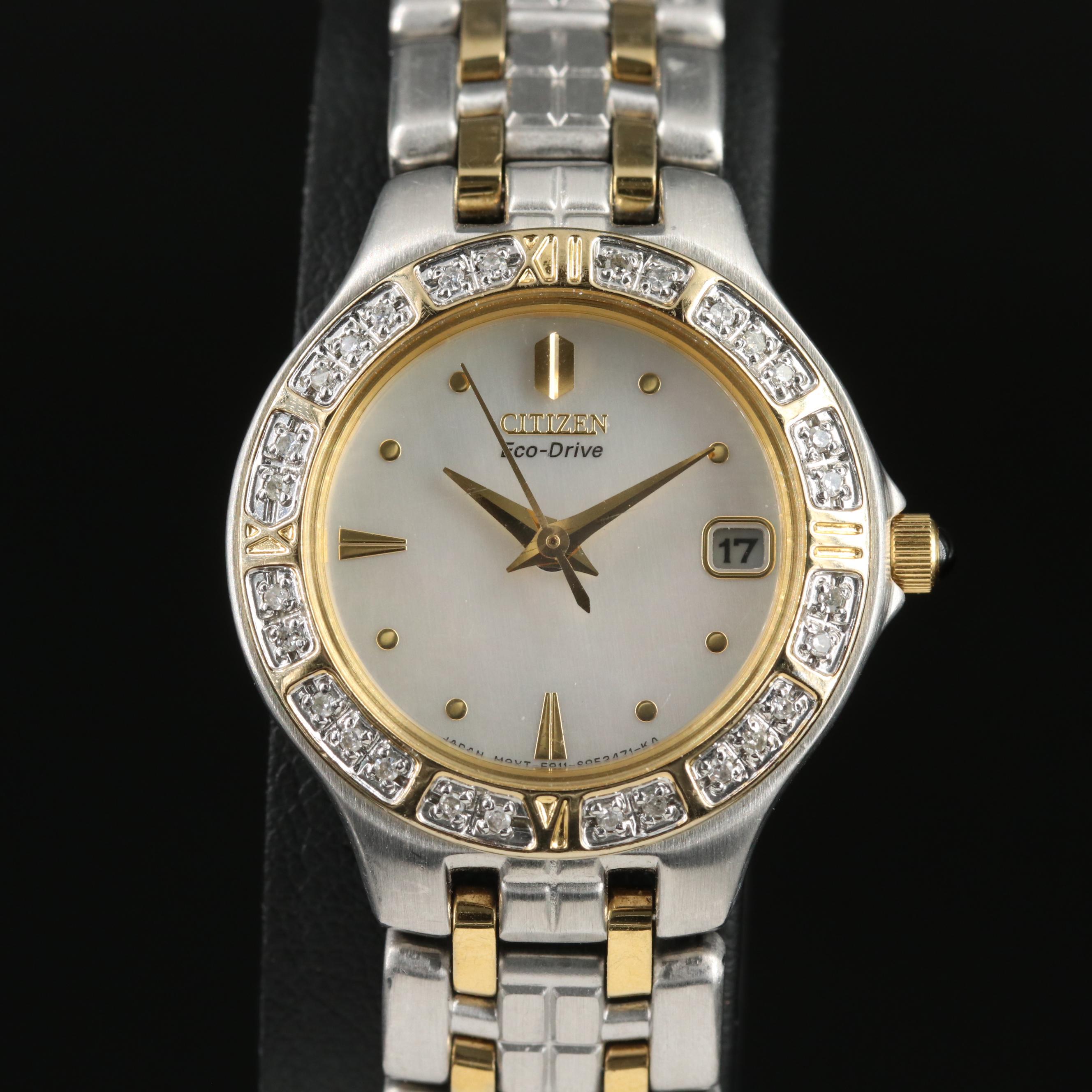 Citizen Eco-Drive Mother-of-Pearl Dial, Diamond Watch