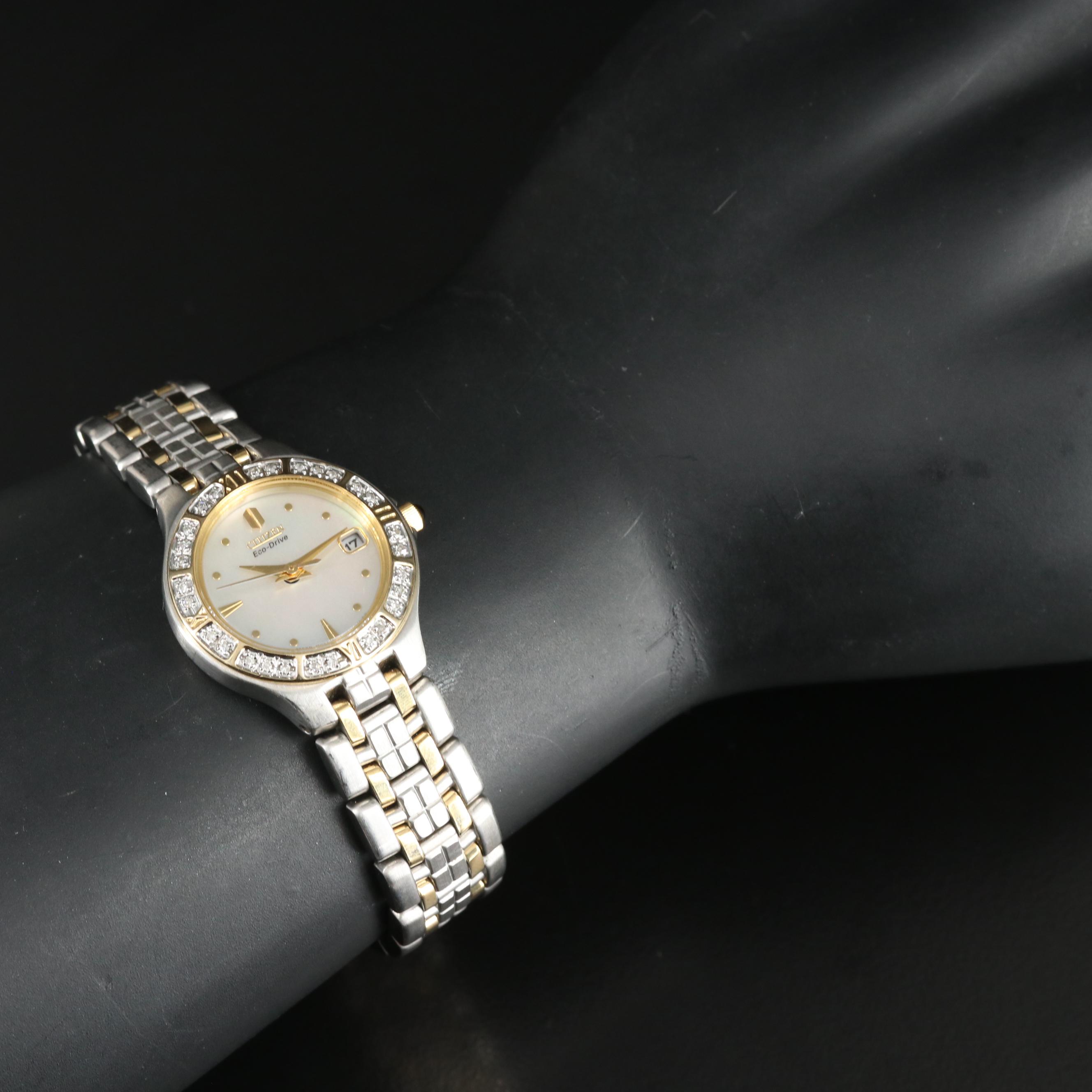 Citizen Eco-Drive Mother-of-Pearl Dial, Diamond Watch