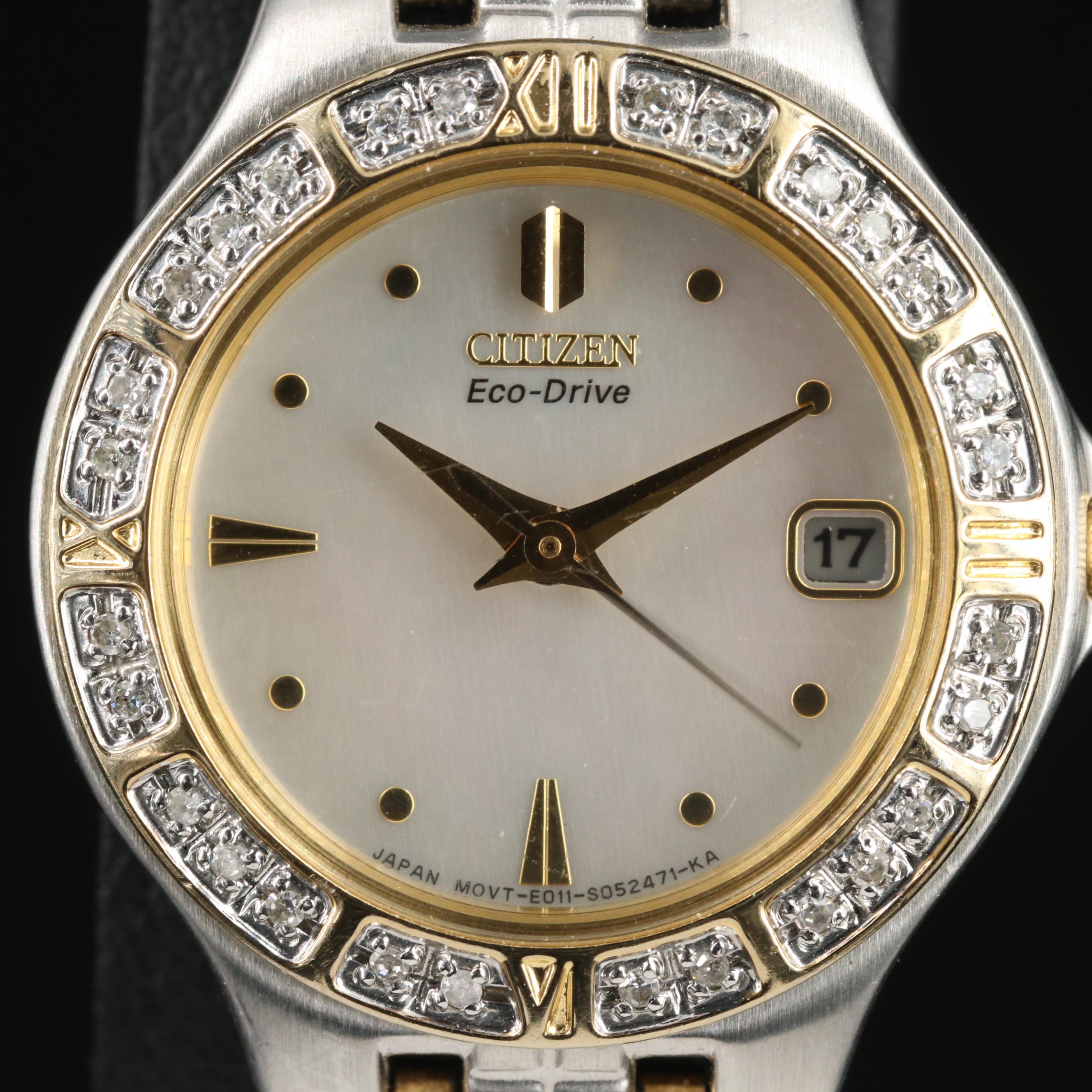 Citizen Eco-Drive Mother-of-Pearl Dial, Diamond Watch