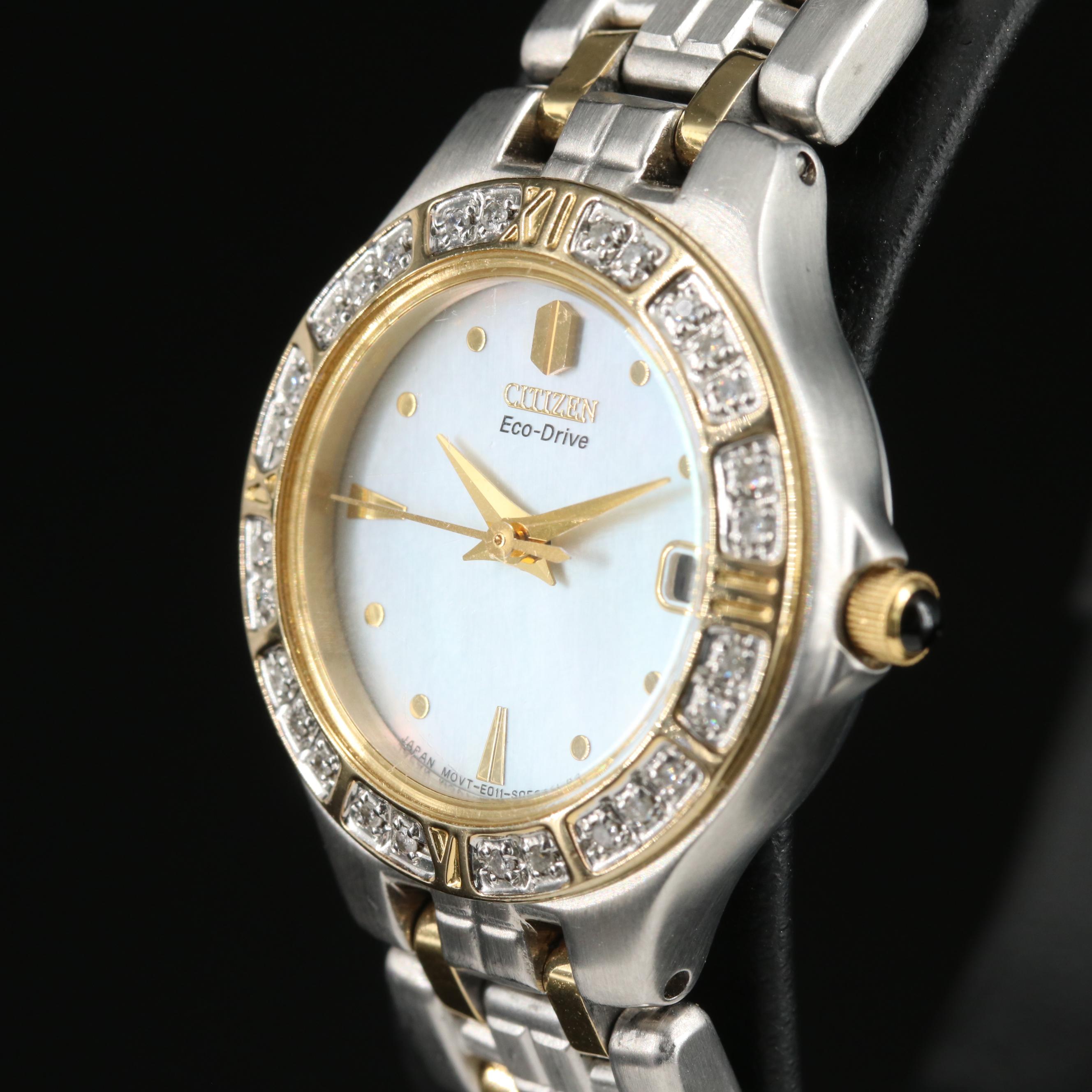Citizen Eco-Drive Mother-of-Pearl Dial, Diamond Watch
