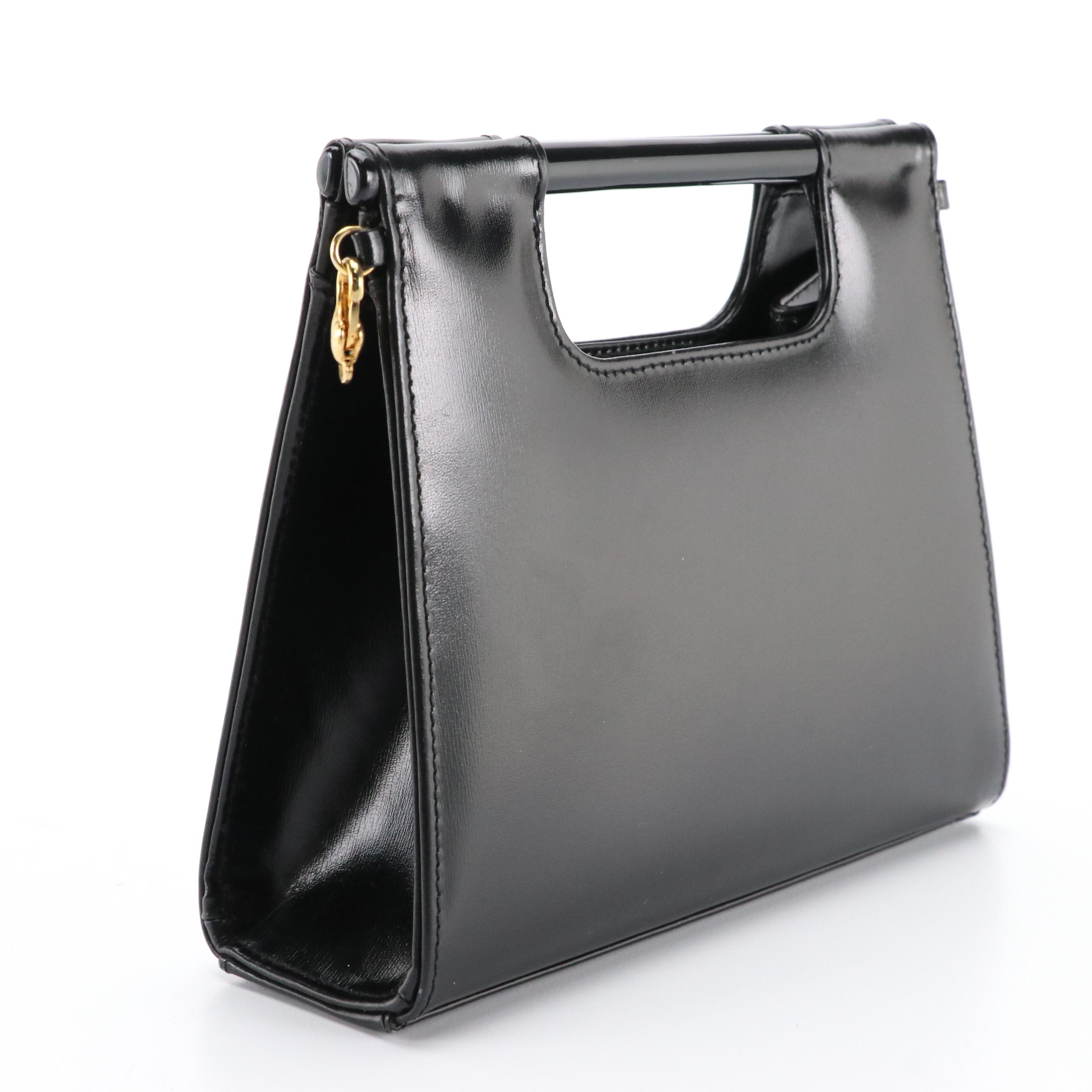Scuola Del Cuoio Mini Handbag Clutch In Black Leather Everything But 