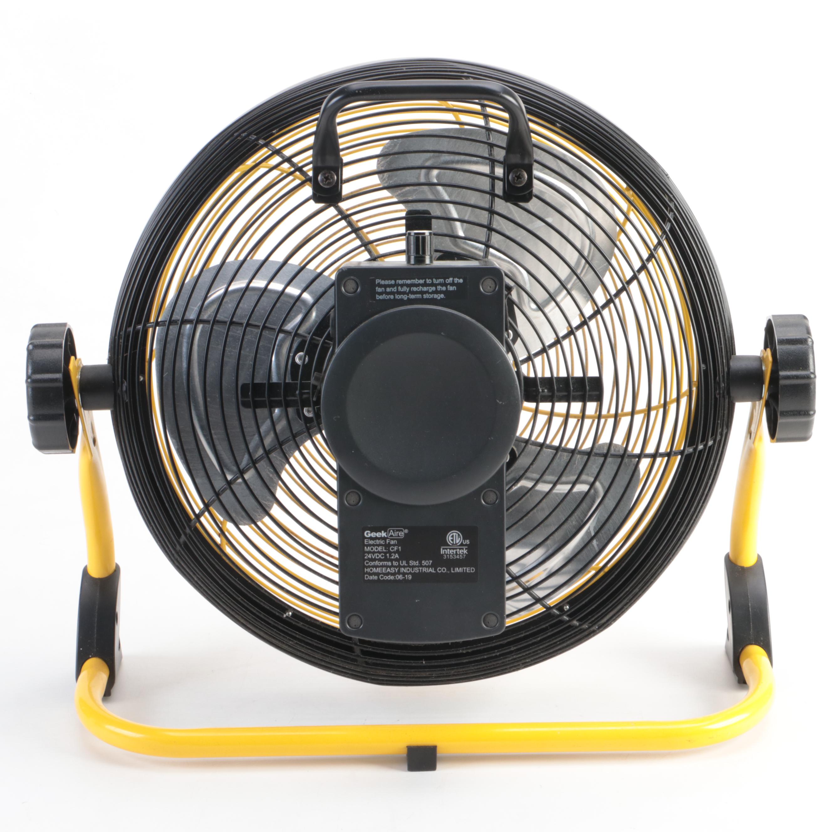 Geek Aire 12" Cordless 24 Hour Outdoor Fan