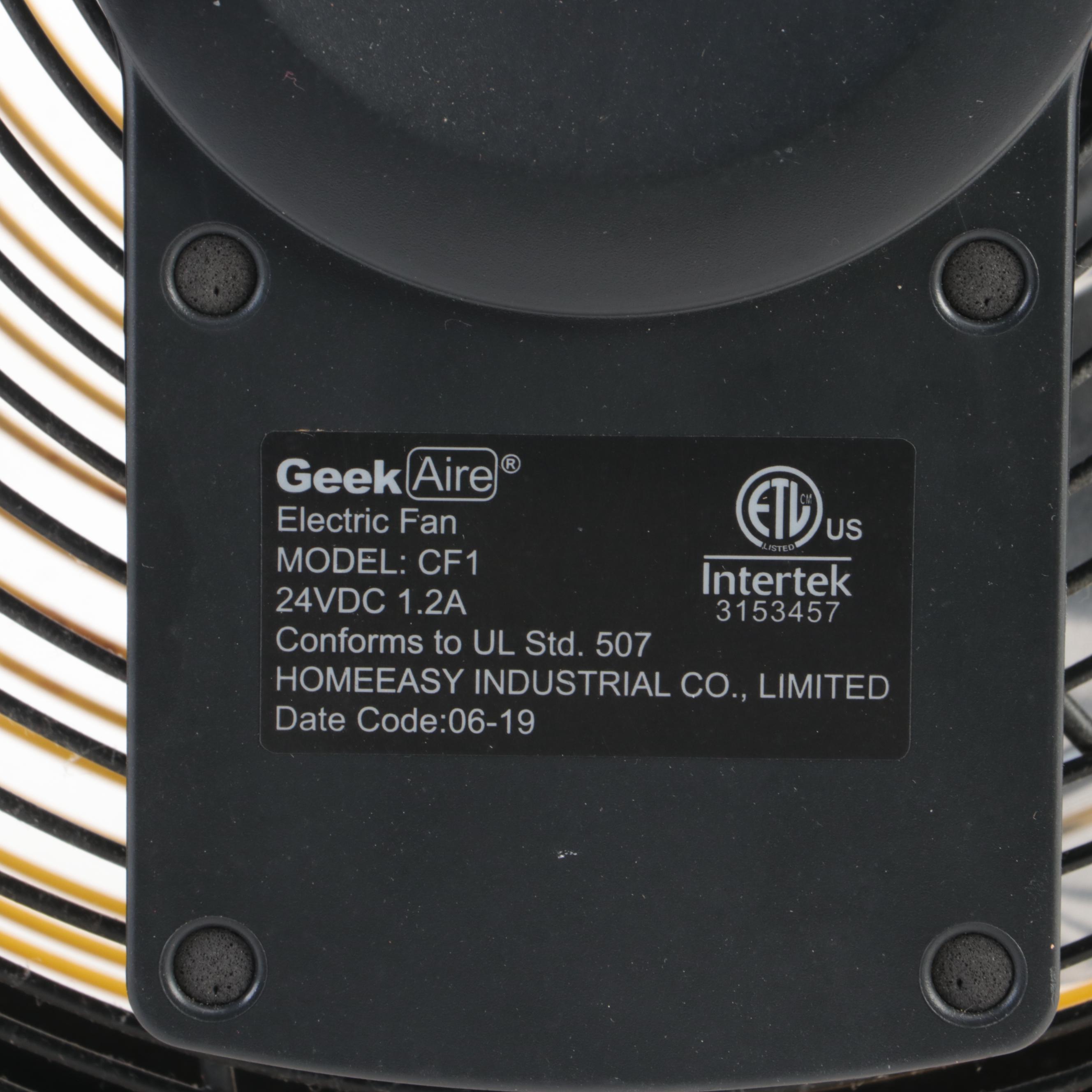 Geek Aire 12" Cordless 24 Hour Outdoor Fan