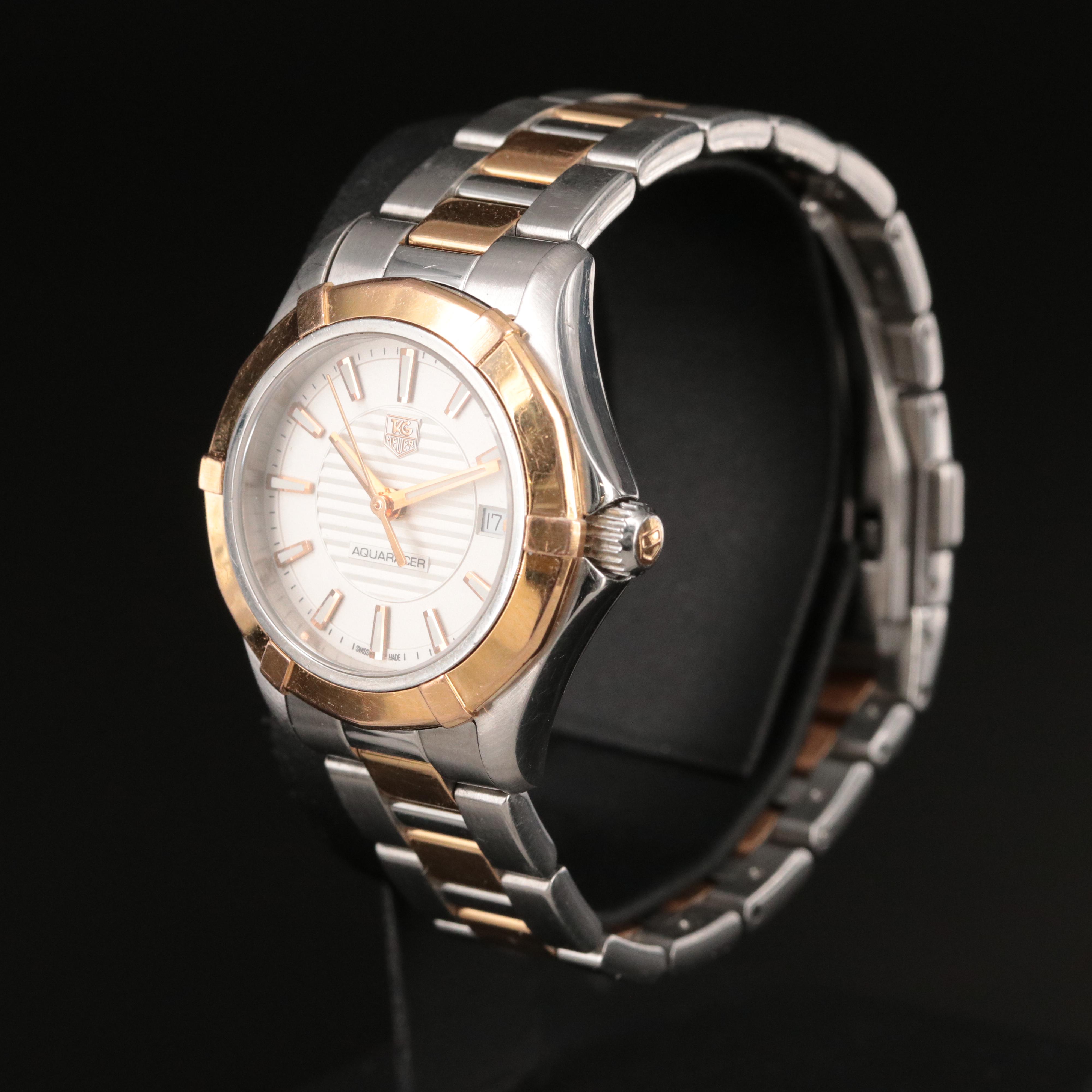 TAG Heuer Aquaracer 18K and Stainless Steel Swiss Quartz Watch