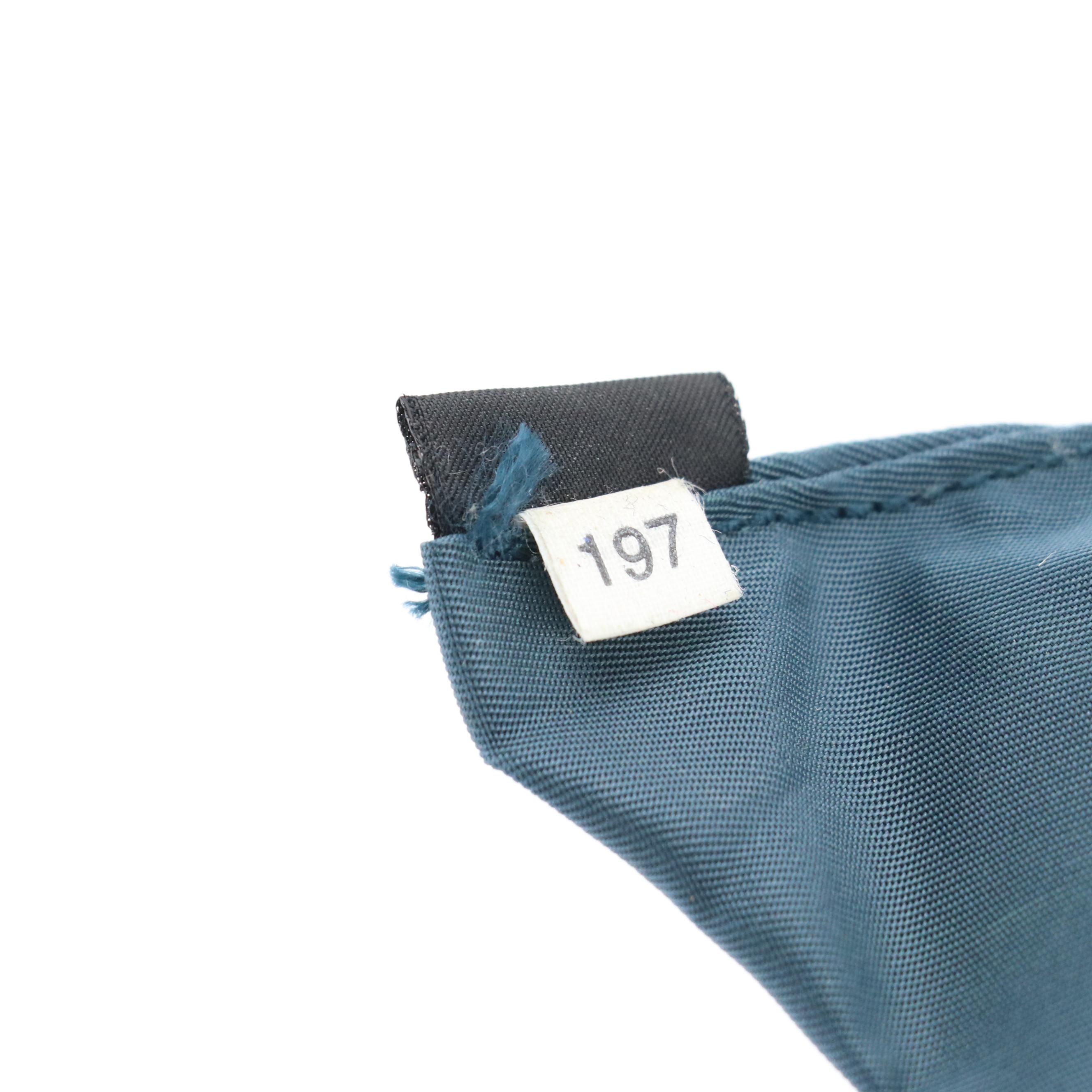 Prada Reversible Shoulder Tote in Dark Turquoise and Navy Blue Tessuto Nylon