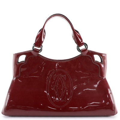 Cartier Marcello de Cartier Burgundy Patent Leather Bag