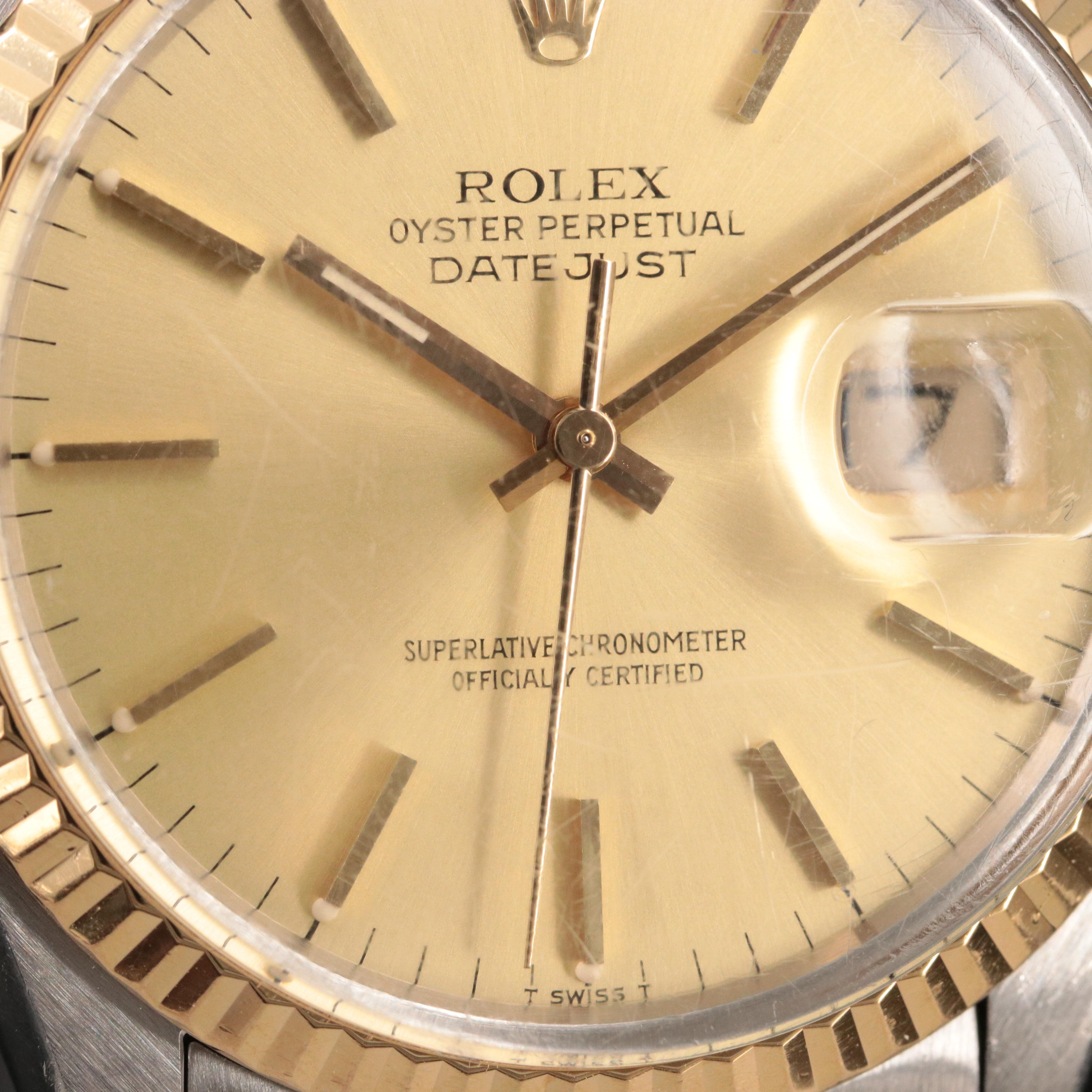 1985 Rolex Datejust 36MM Two-Tone Automatic Watch