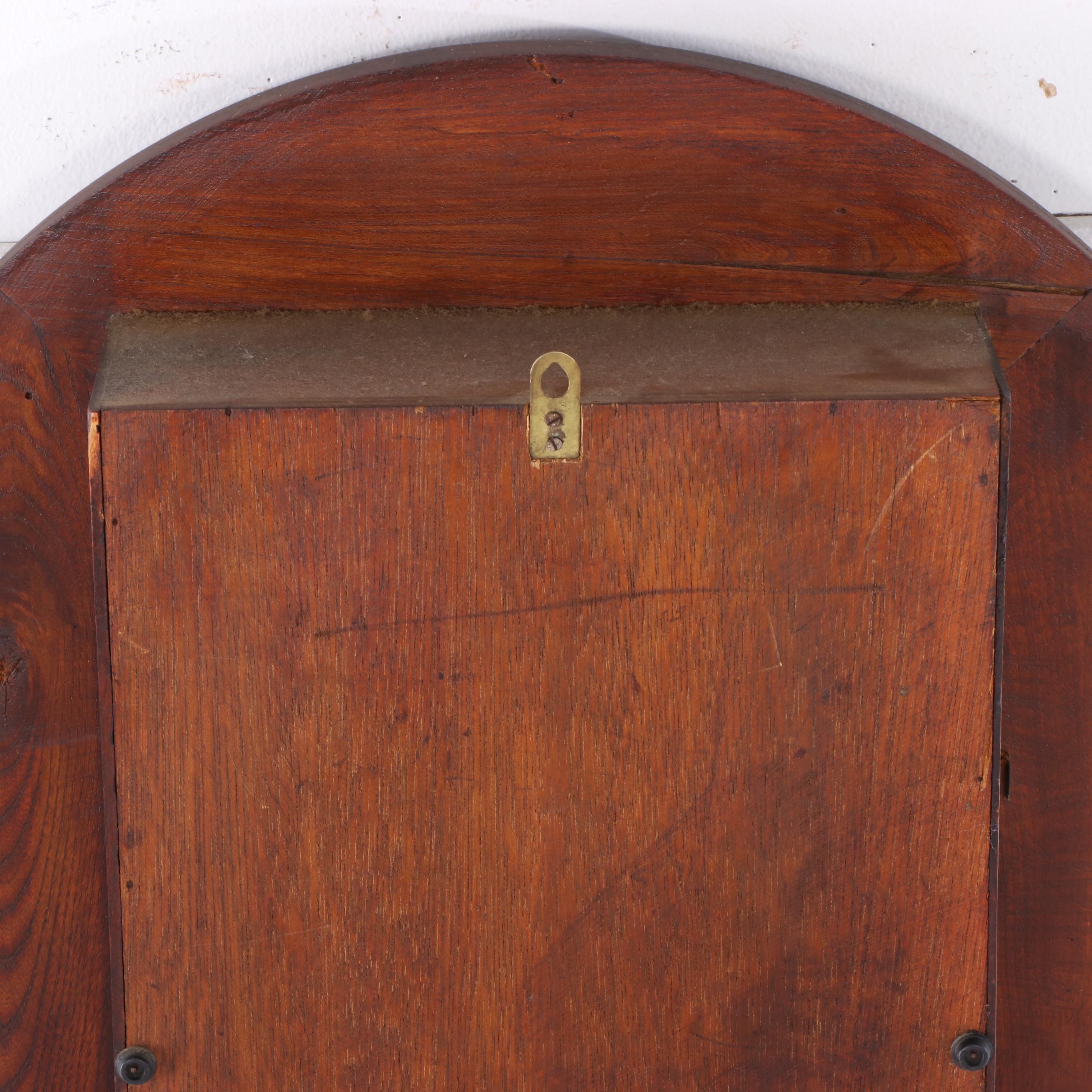 Hand-Carved Wood Wall-Mounted Large Regulator A Clock