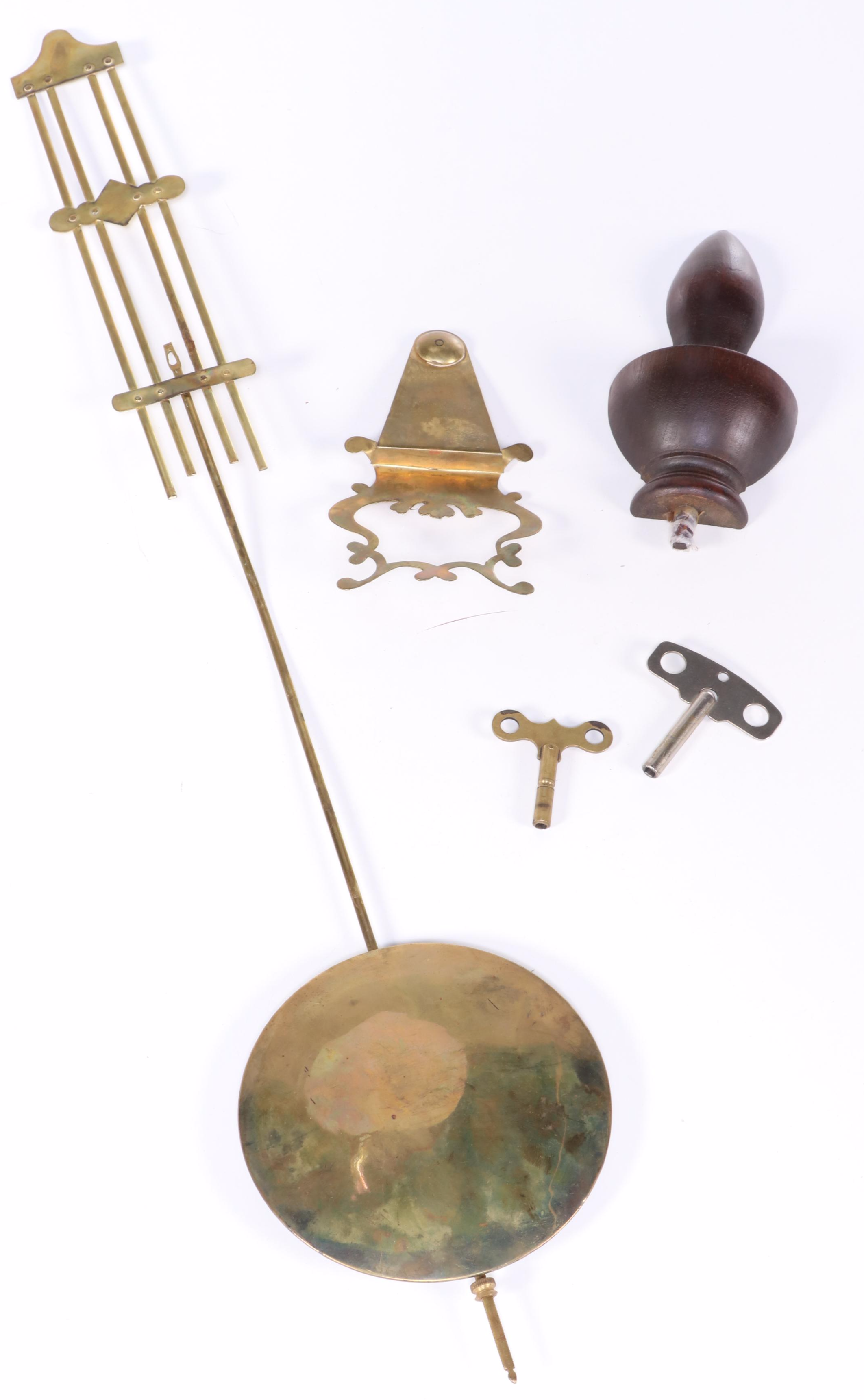 Hand-Carved Wood Wall-Mounted Large Regulator A Clock